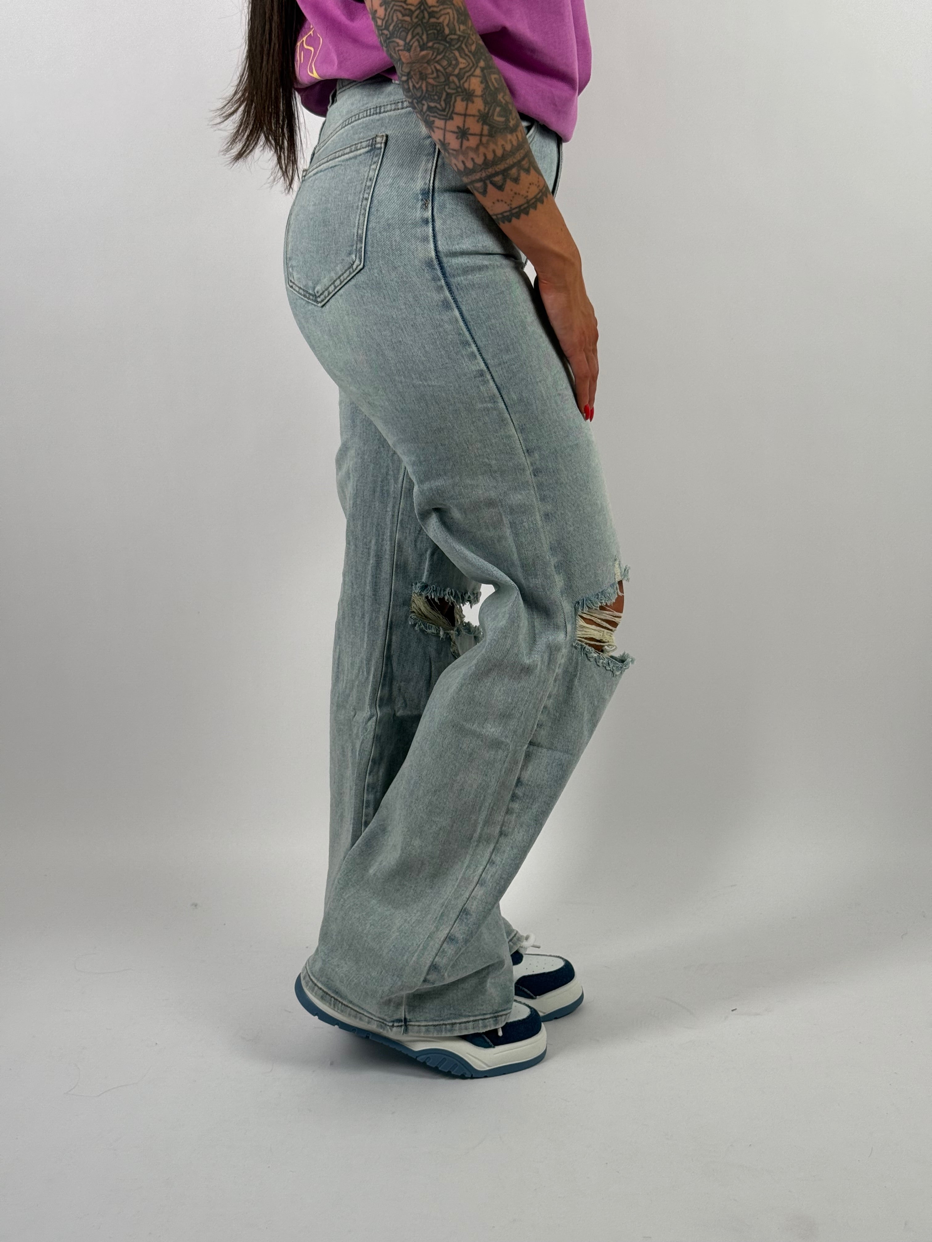 Jeans H 691-2 Wide Leg Blauw