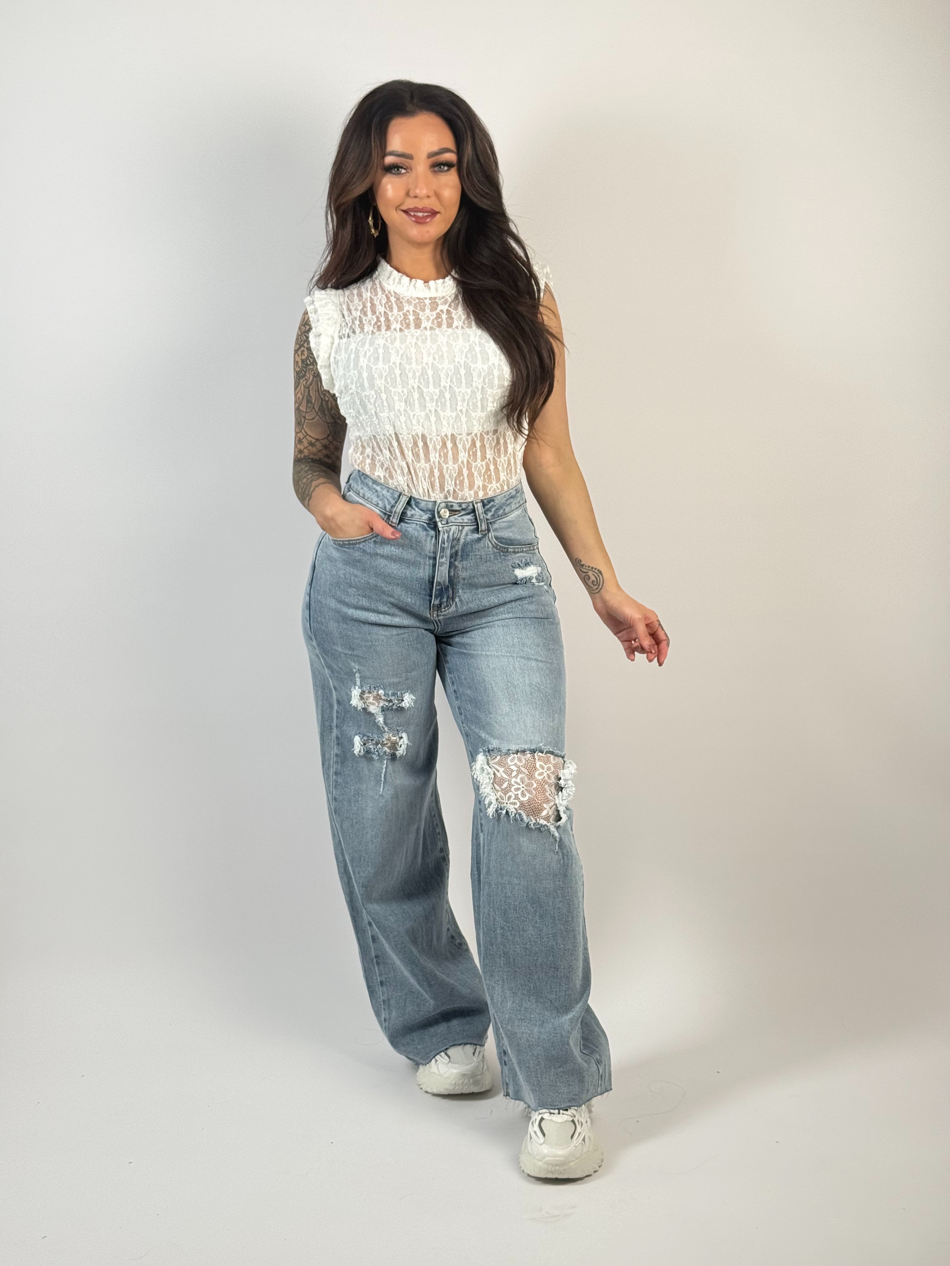 Jeans D 173 Kant Wide Leg Blauw