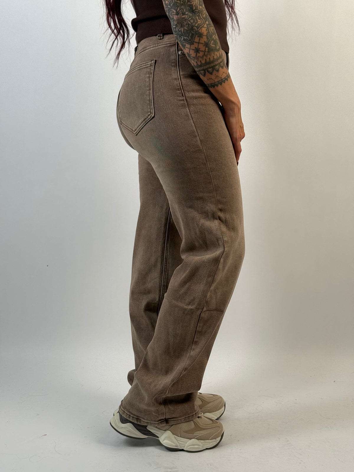 Jeans F 2745 Wash Wide Taupe