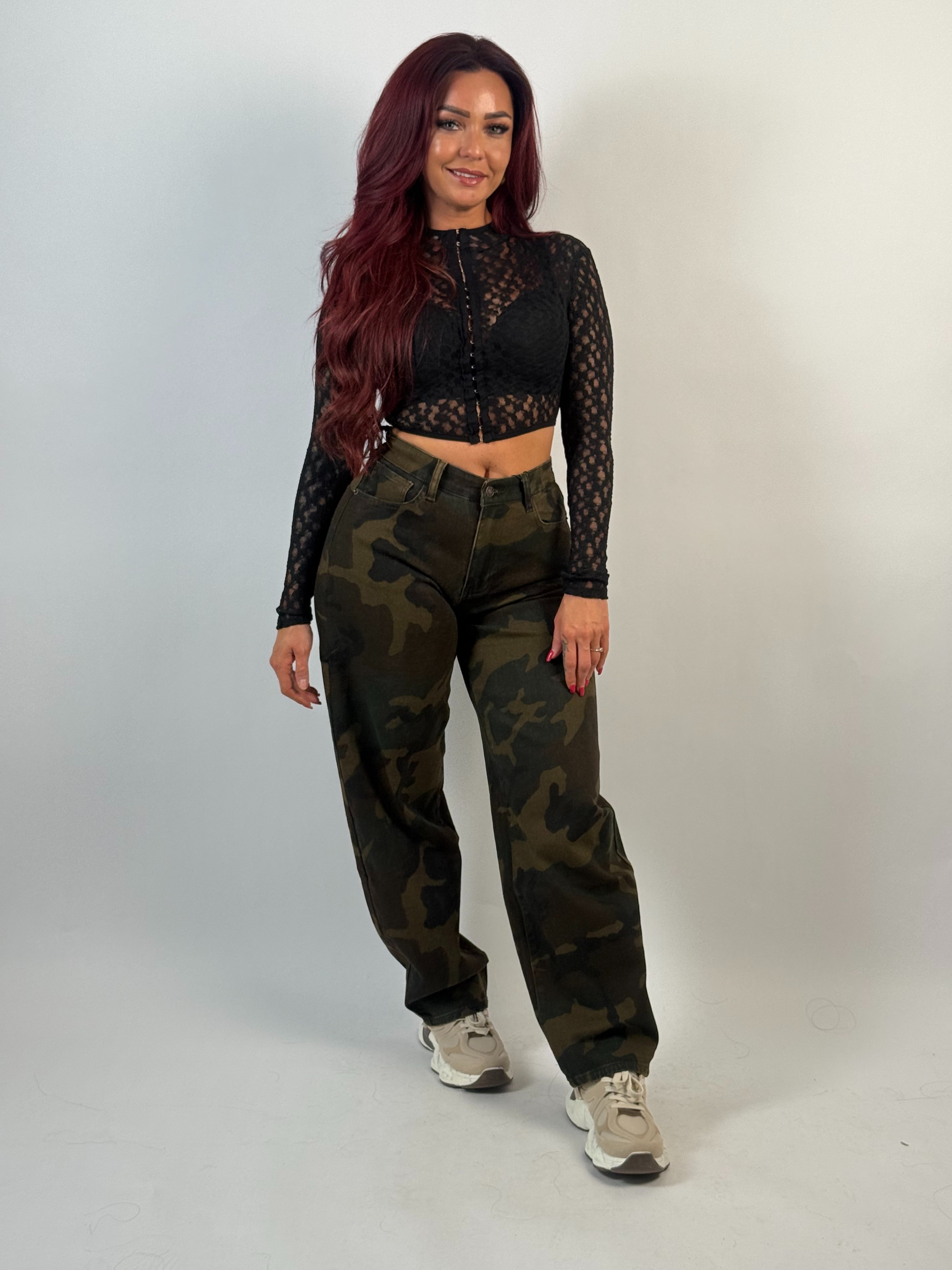 Top Bekky Lace Zwart