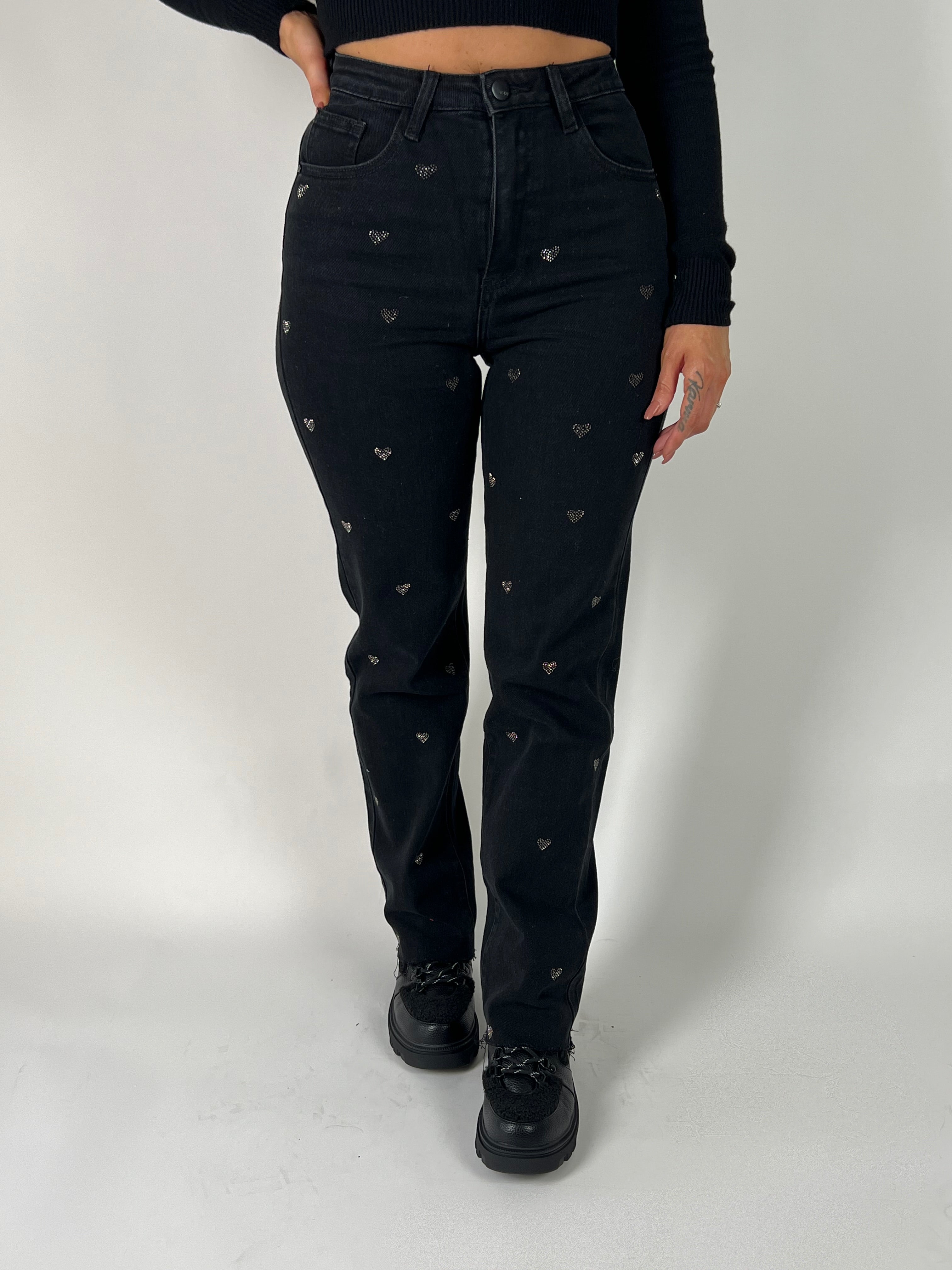 Jeans R 2132 Hartjes Straight Zwart