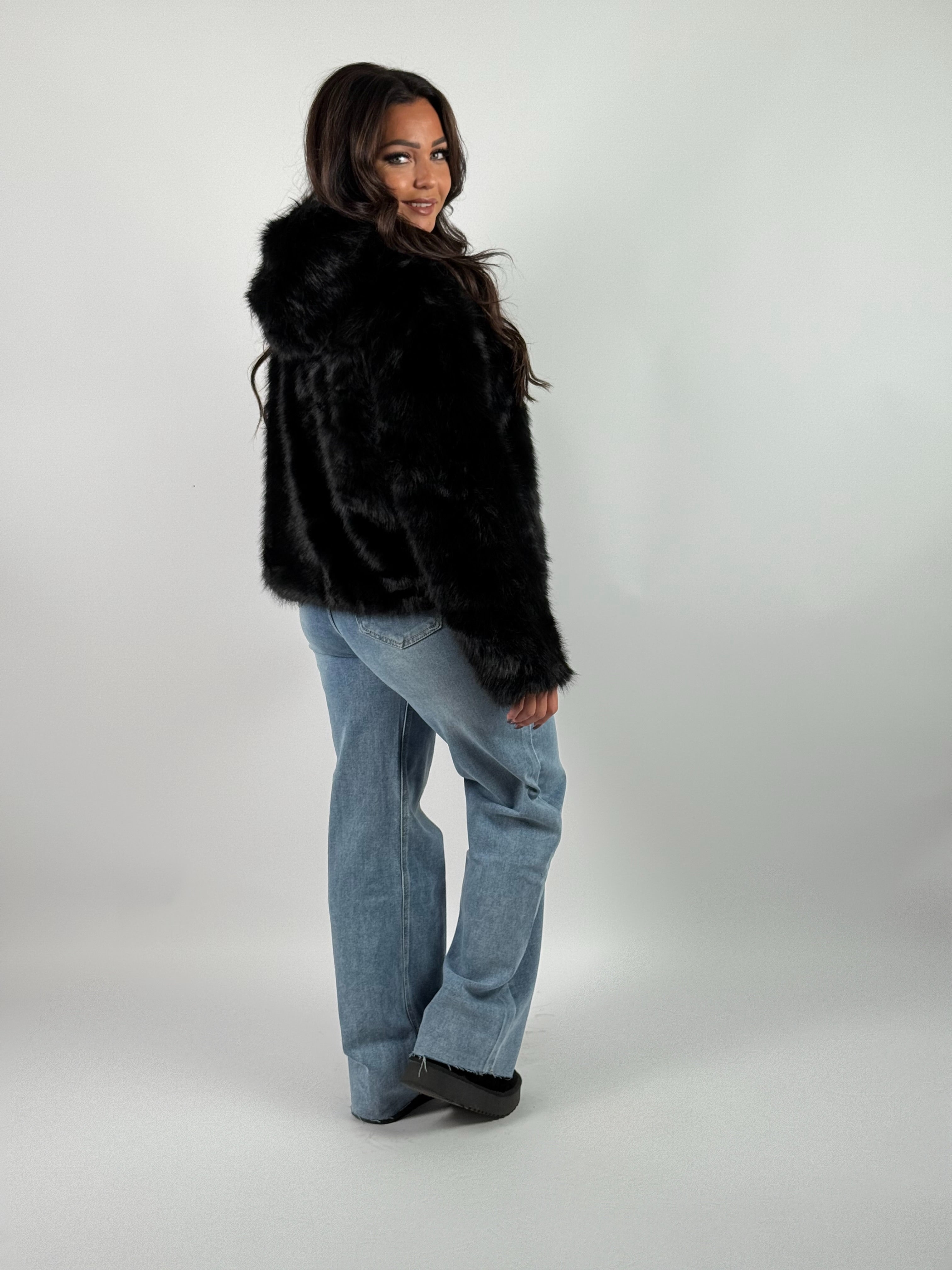 Jack Fluffy Mavi Zwart