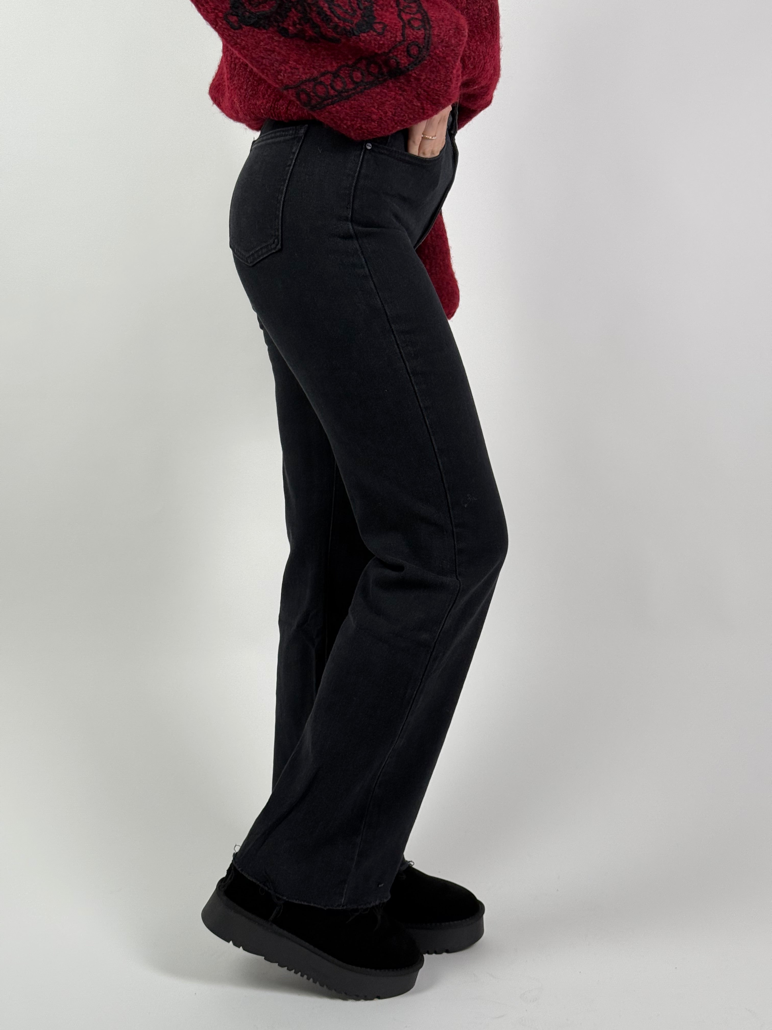 Jeans R 2188 Wide Leg Zwart