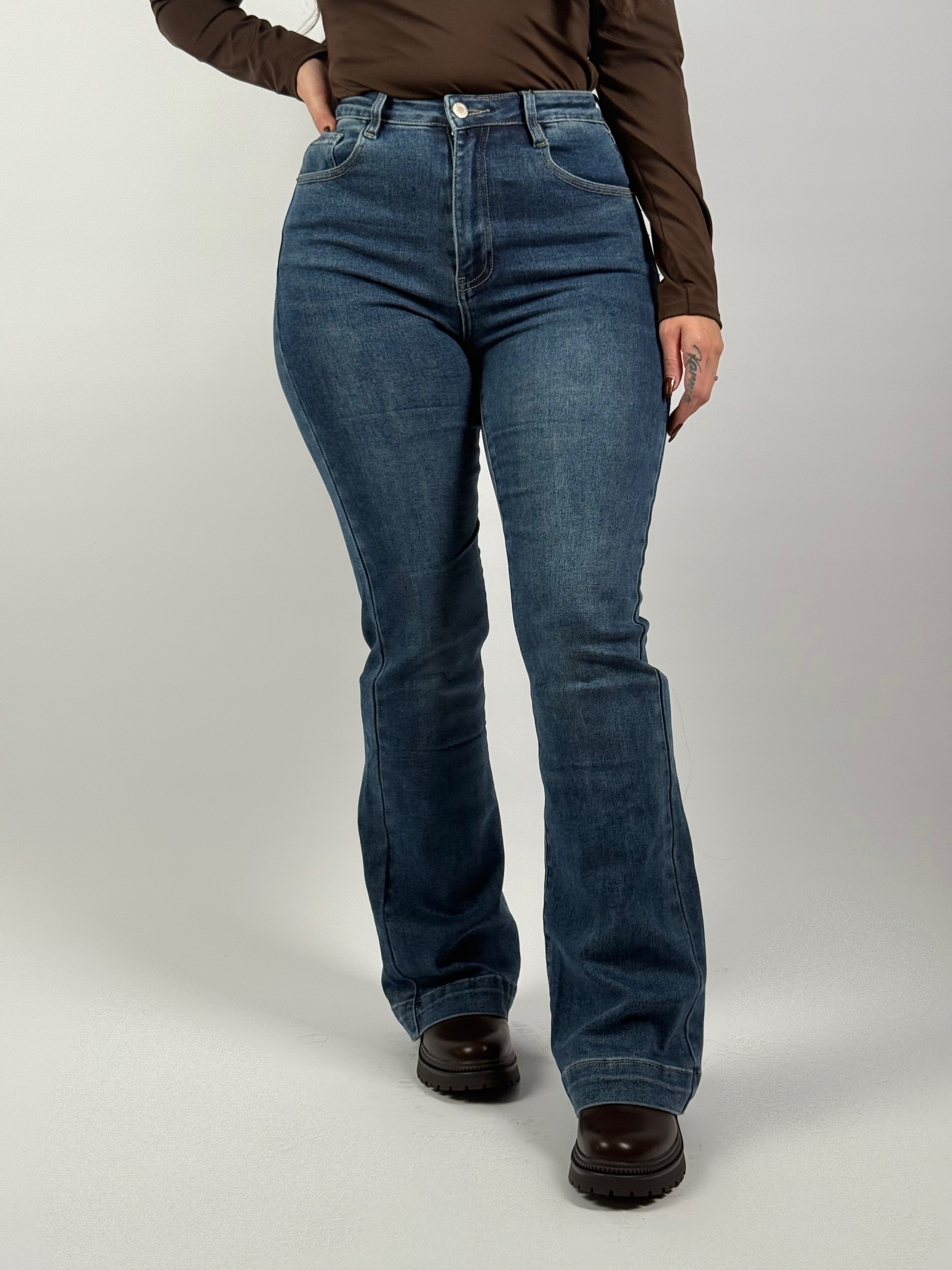 Jeans Flared L 6267-5 Blauw