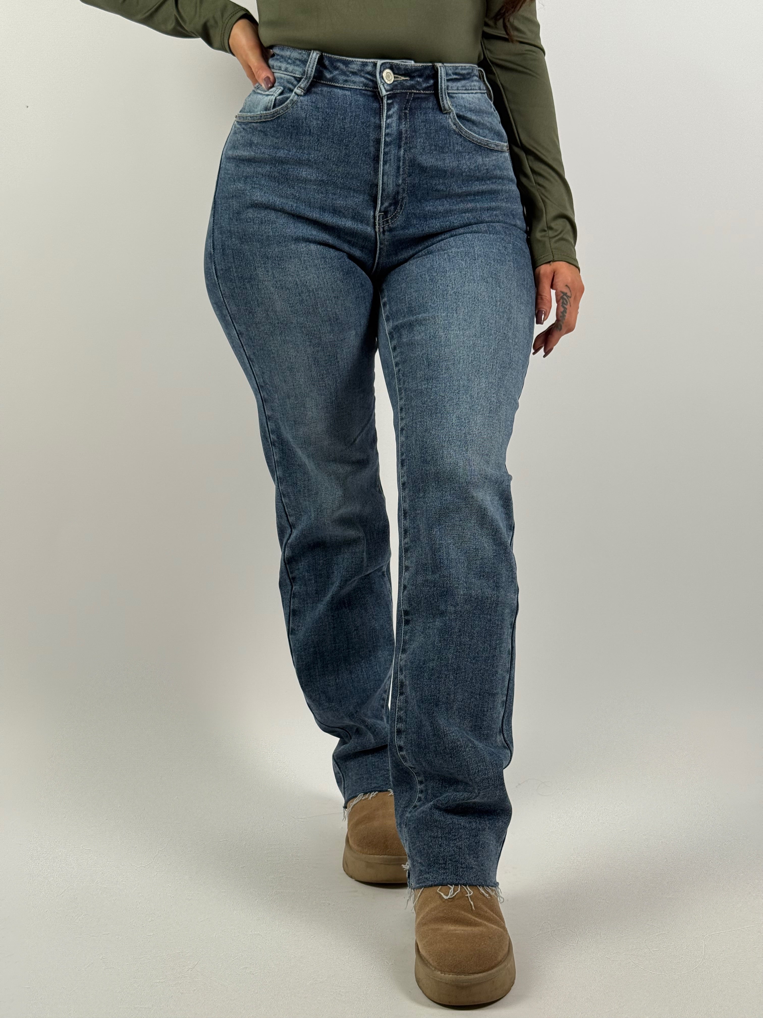 Jeans L 6301-1 Straight Blauw