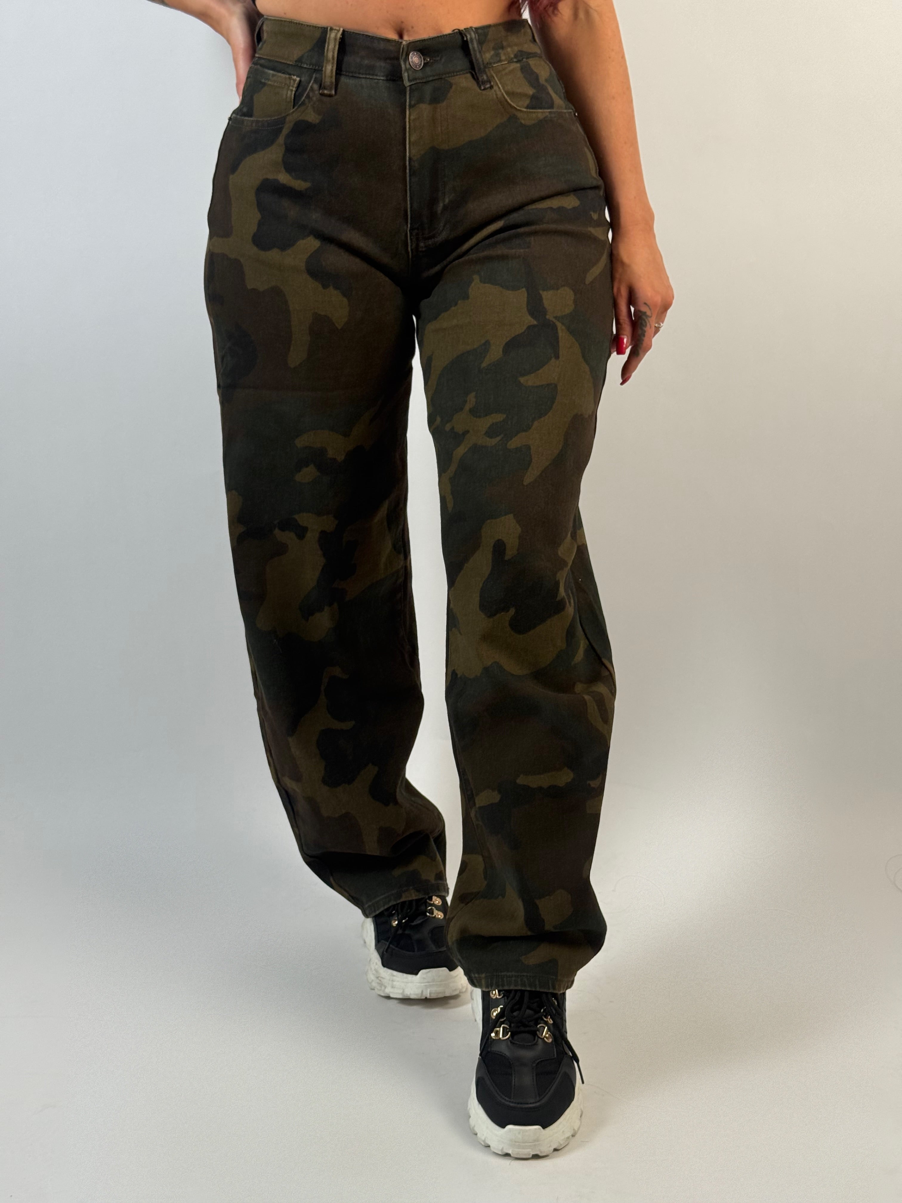 Jeans L 6065-1 Camou Groen