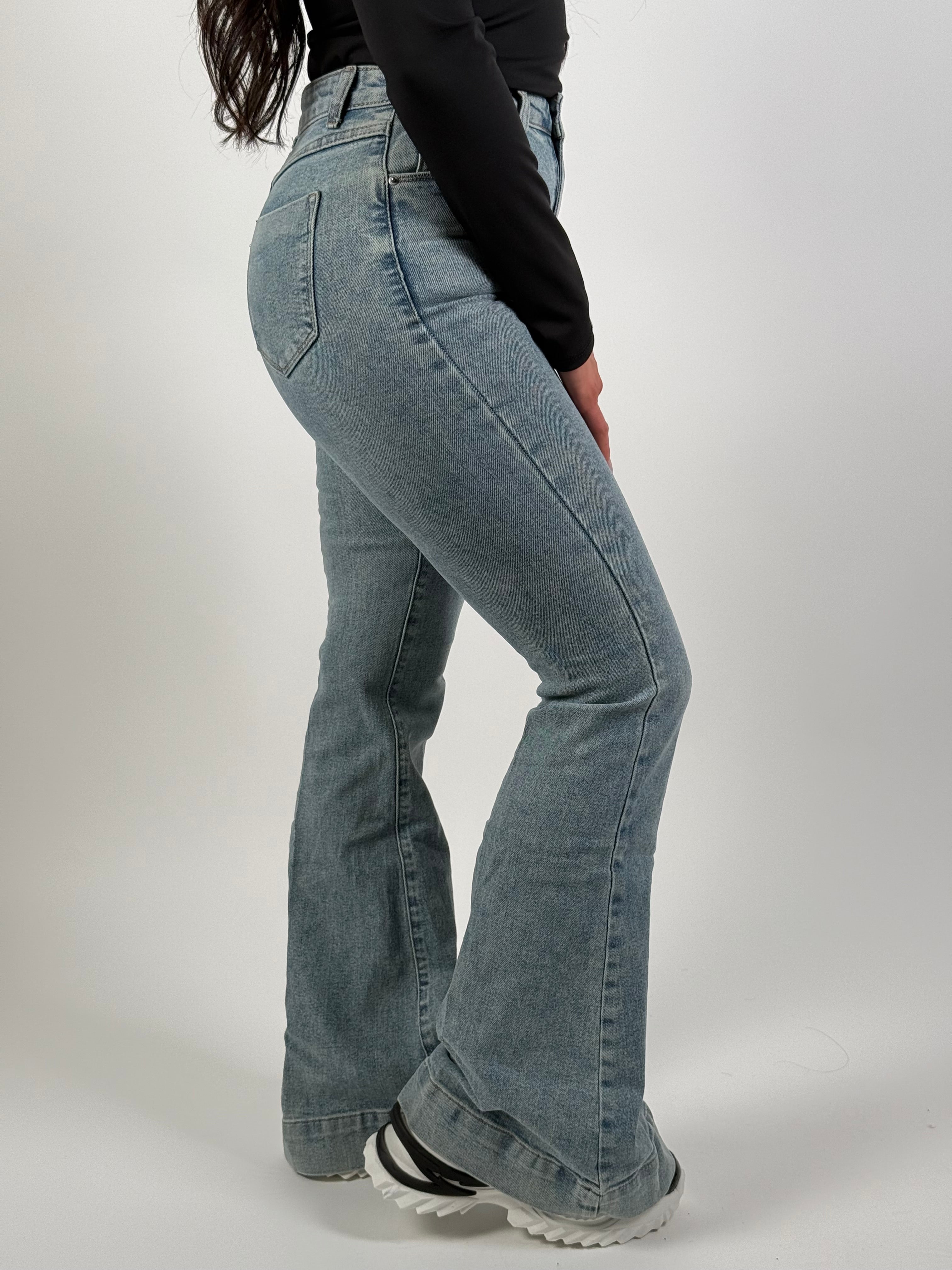 Jeans V 8666 Flared Blauw