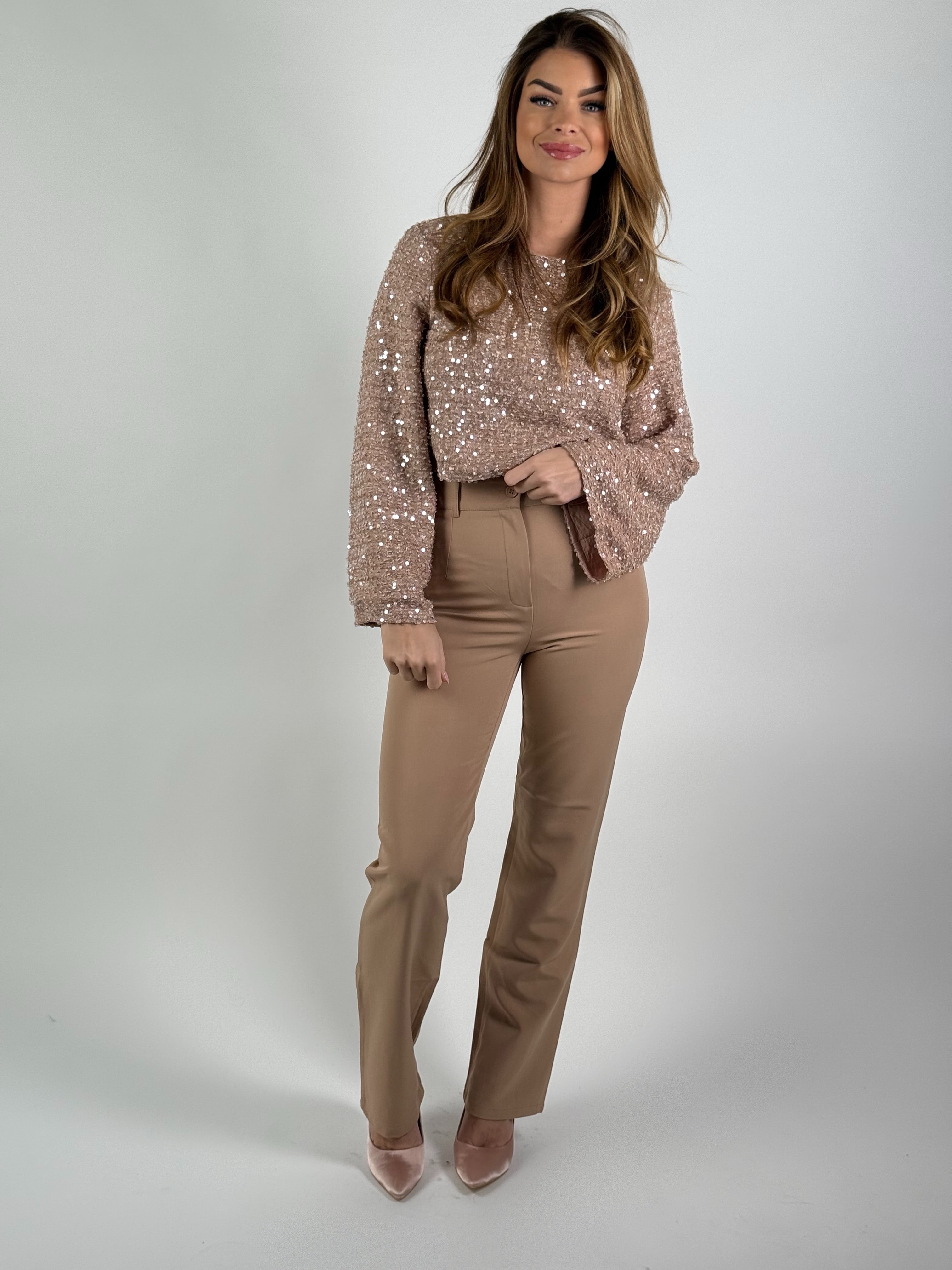 Top Dina Paillet Beige