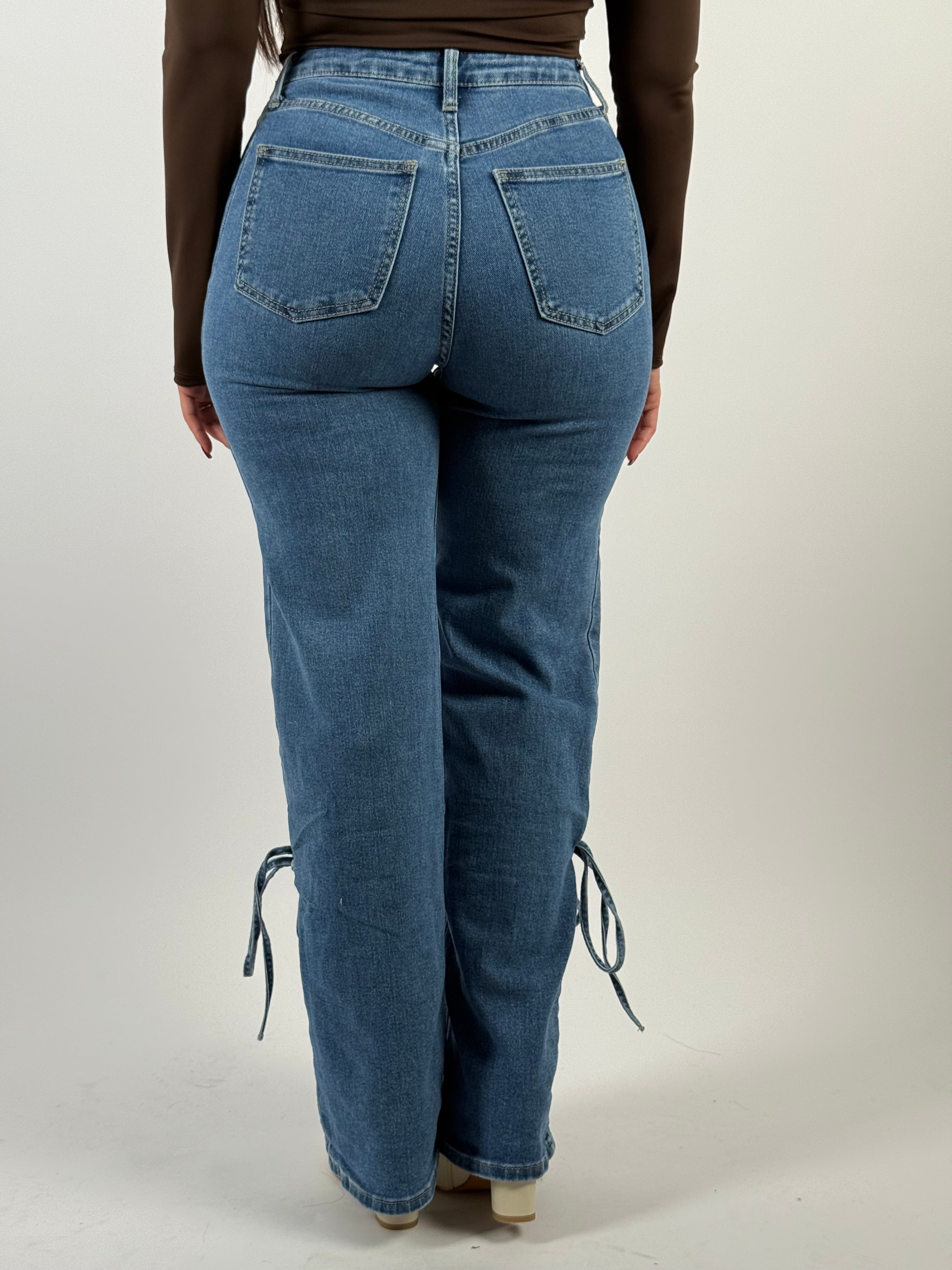 Jeans R 3223-1 Wide Leg D. Blauw