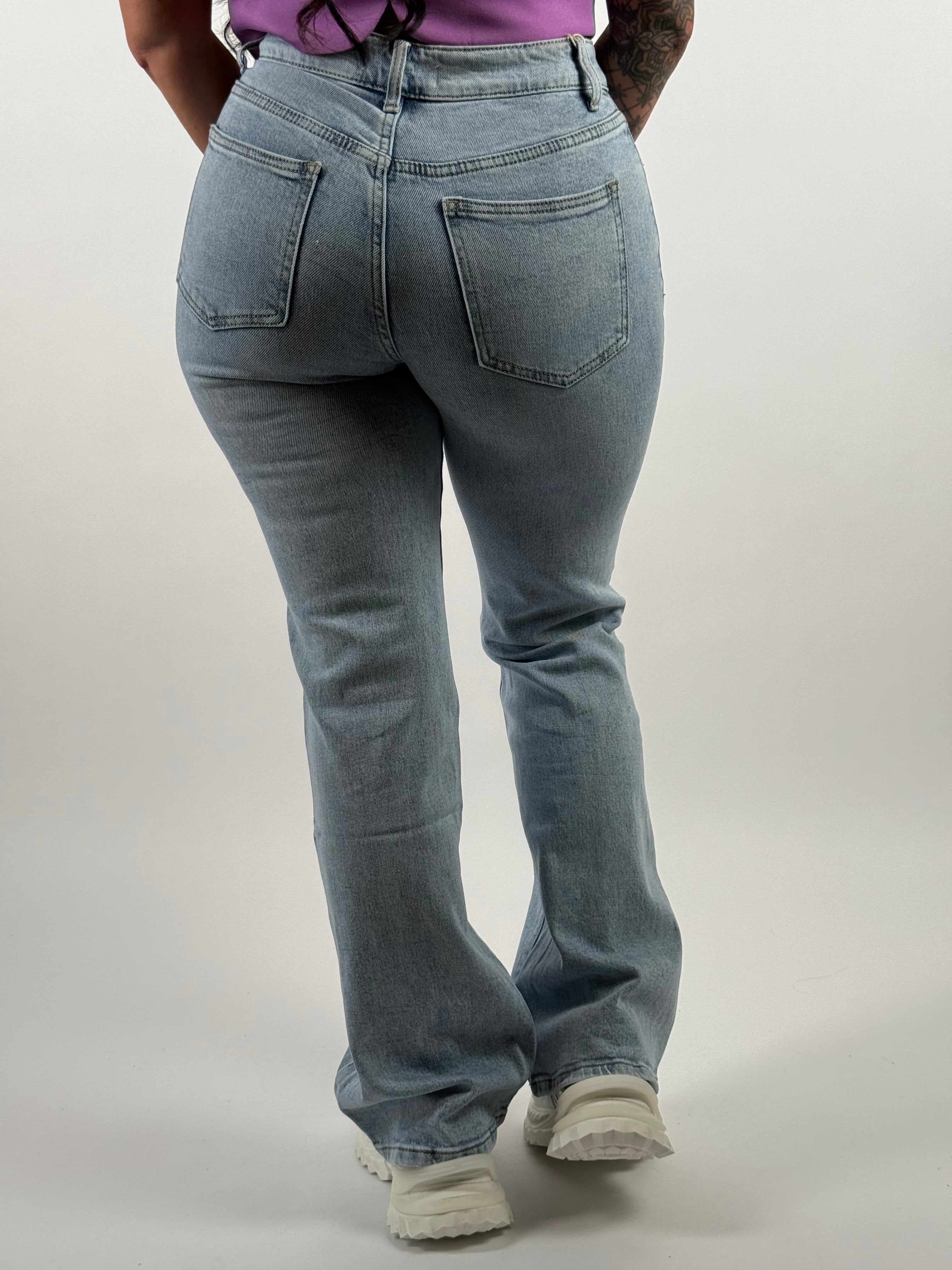 Jeans R 7327 Flared Blauw