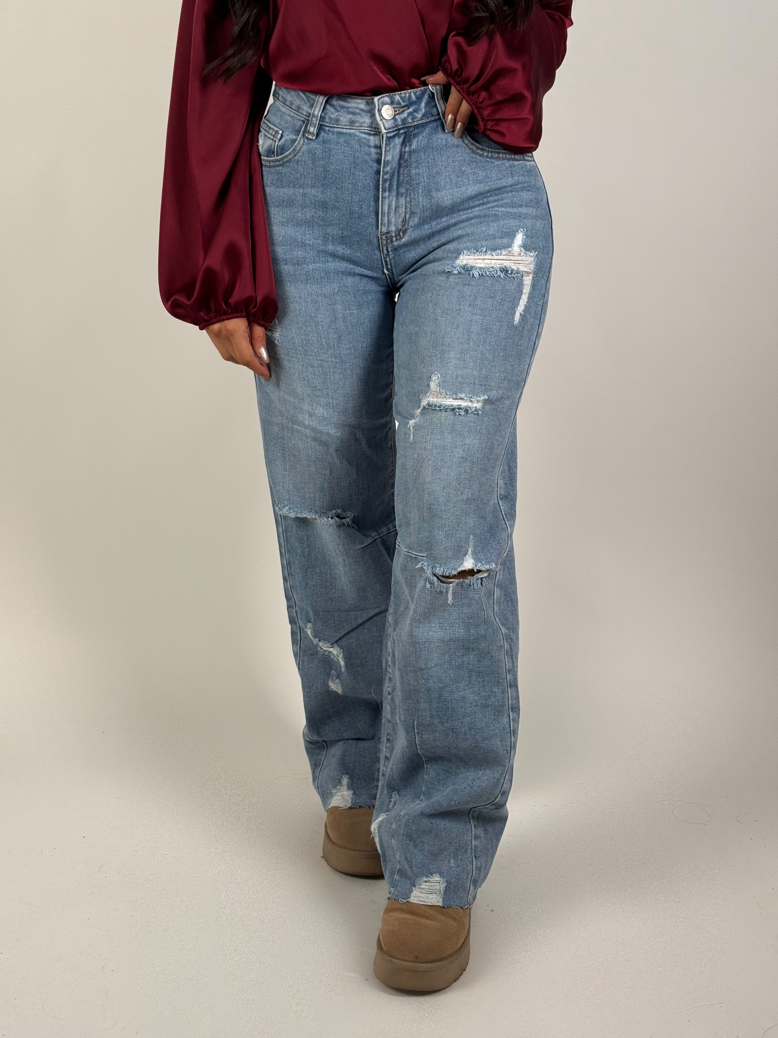 Jeans H 839 Wide Leg Blauw