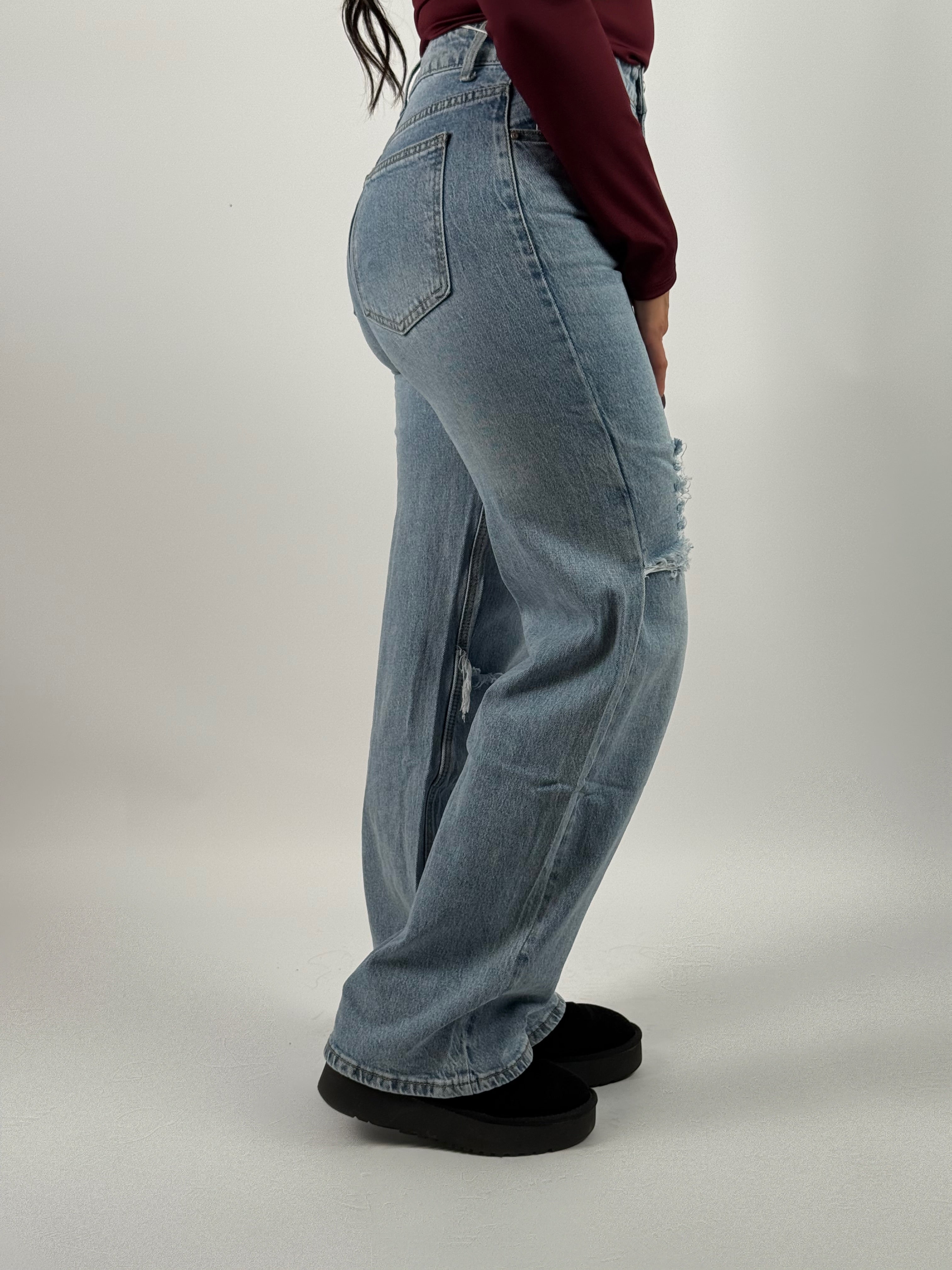 Jeans Y 5358 Wide Leg Blauw