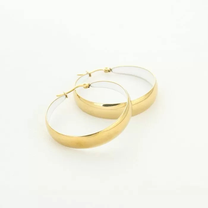 Oorbel 15841 Goud/Wit