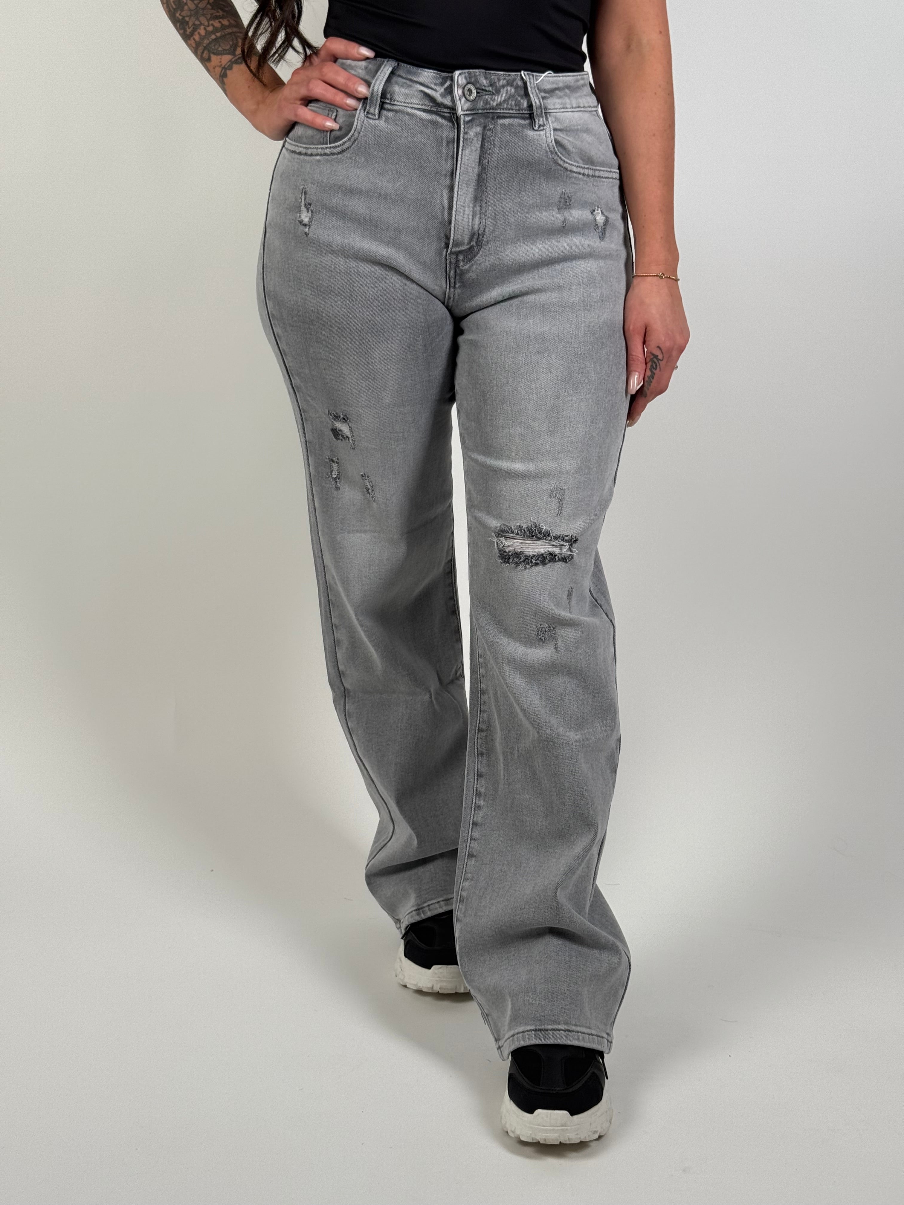 Jeans H 6647 Wide Leg Grey