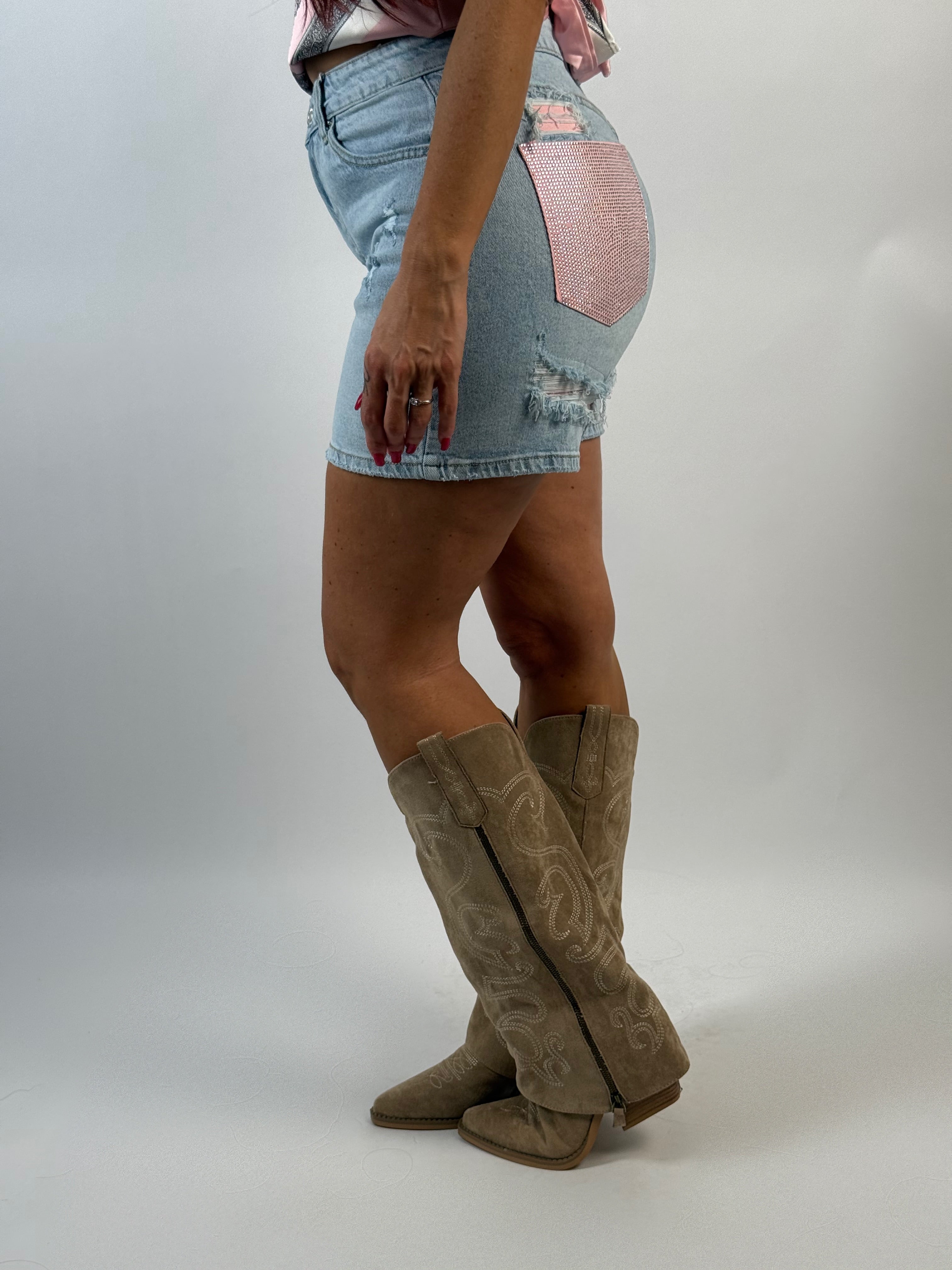 Jeans Short M 1289 Blauw