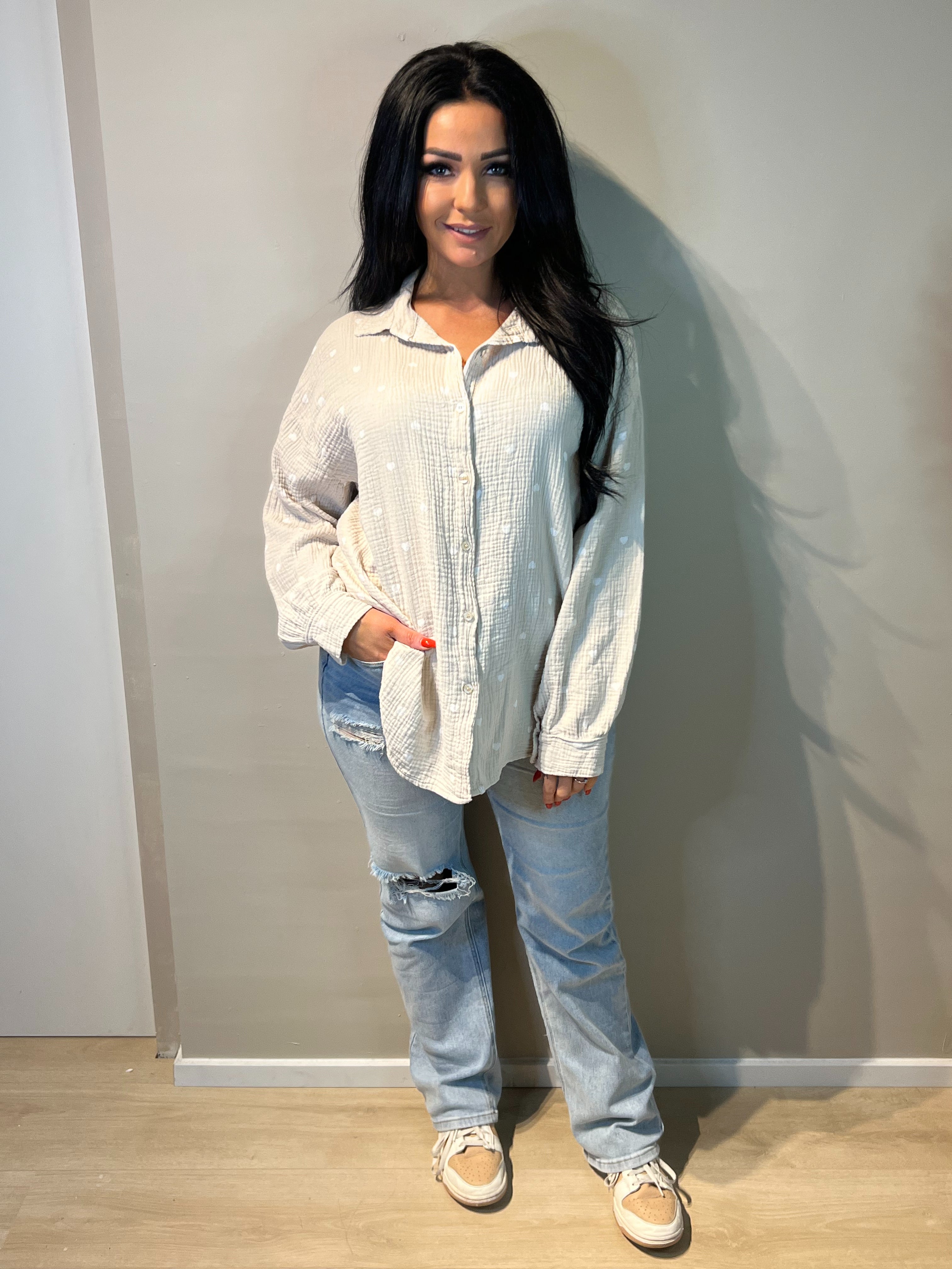 Blouse Heart Beige