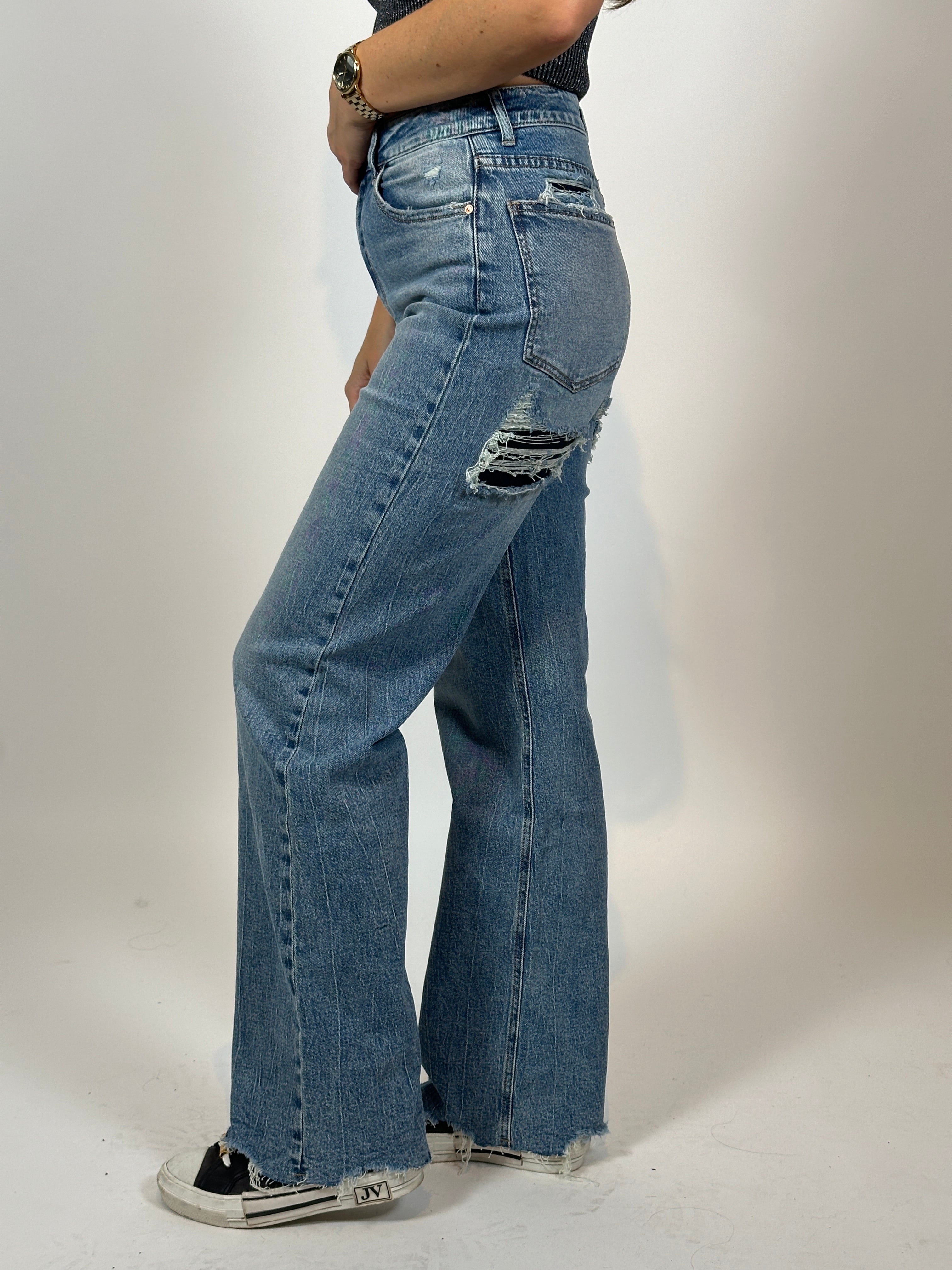 Jeans Q 3732 Wide Leg Blauw