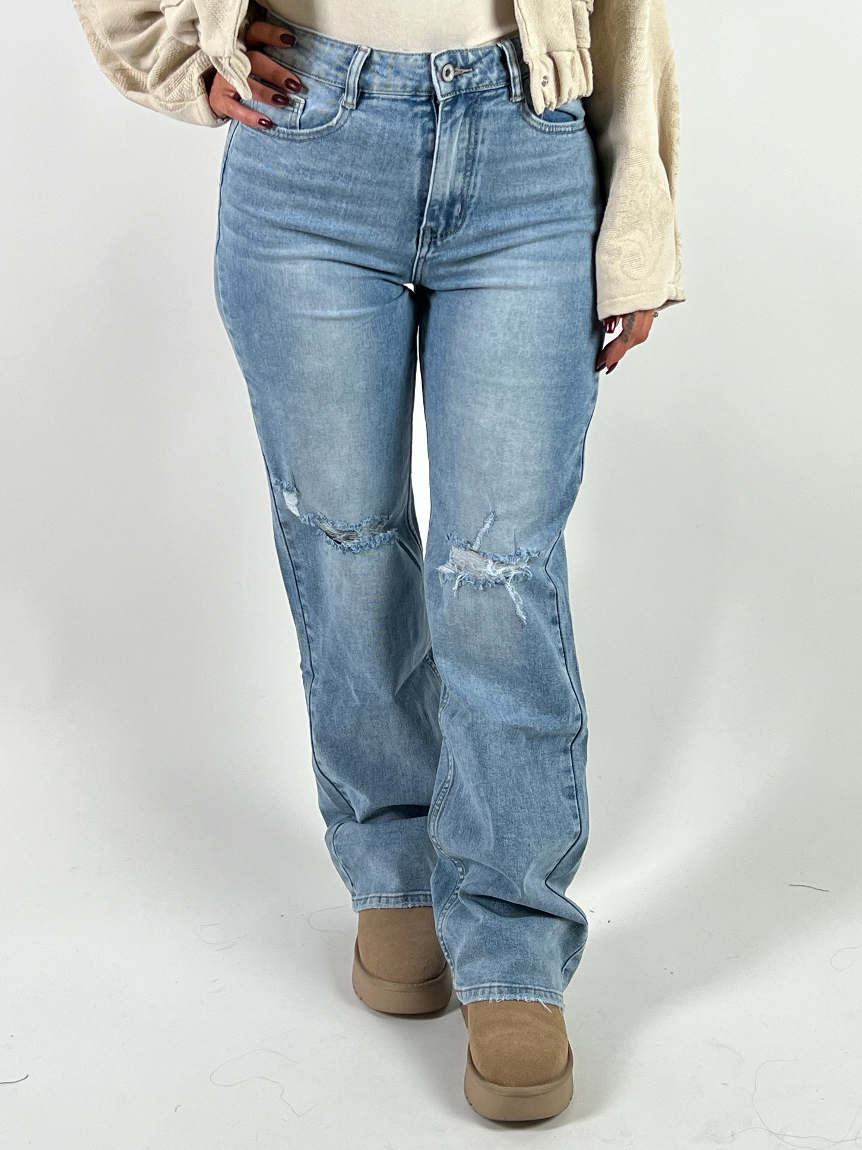 Jeans H 6646-1 Wide Leg Blauw
