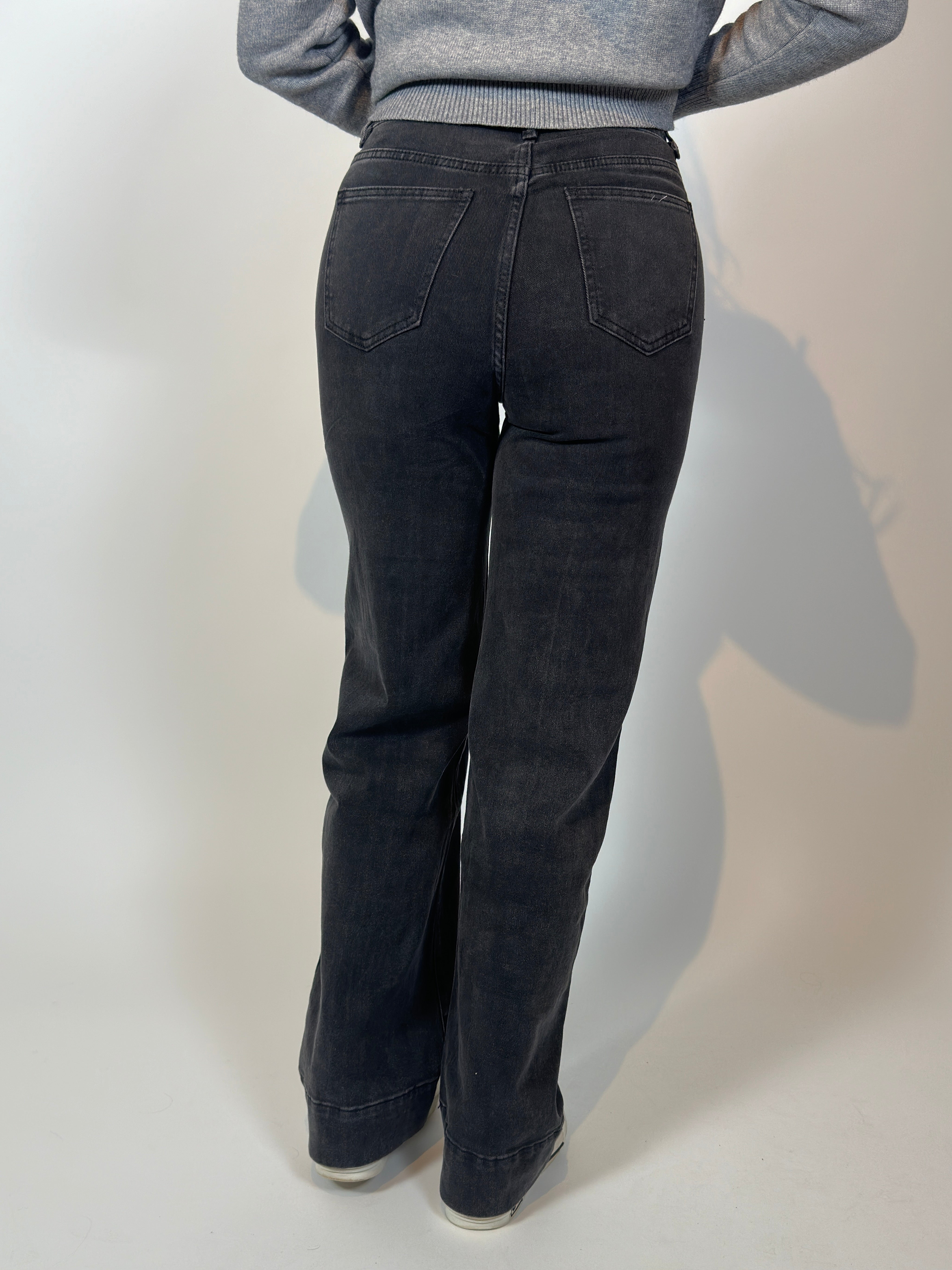 Jeans R 8531-2 Extra Long Wide Leg Grijs