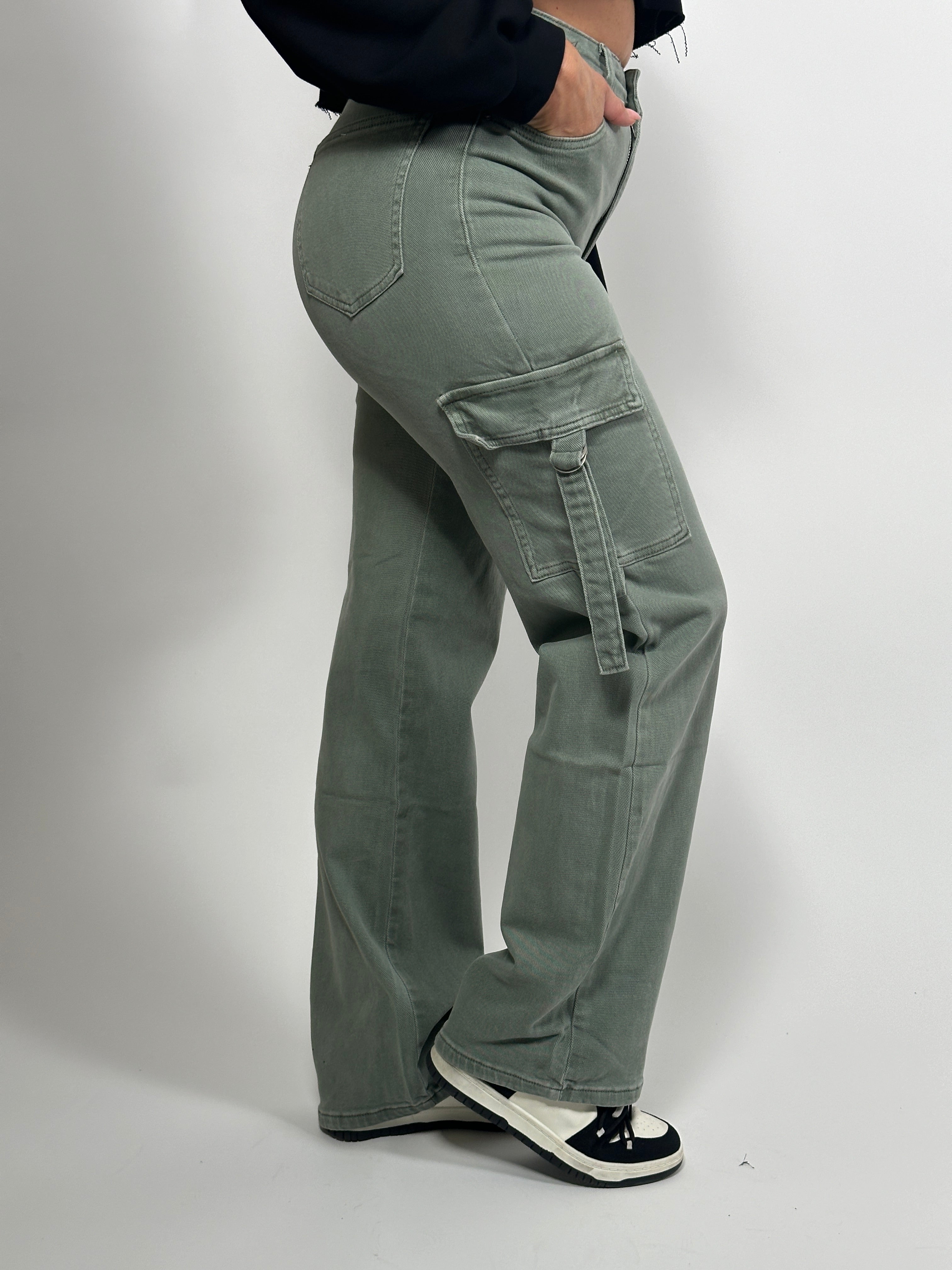 Jeans H Cargo 6581-5 Groen