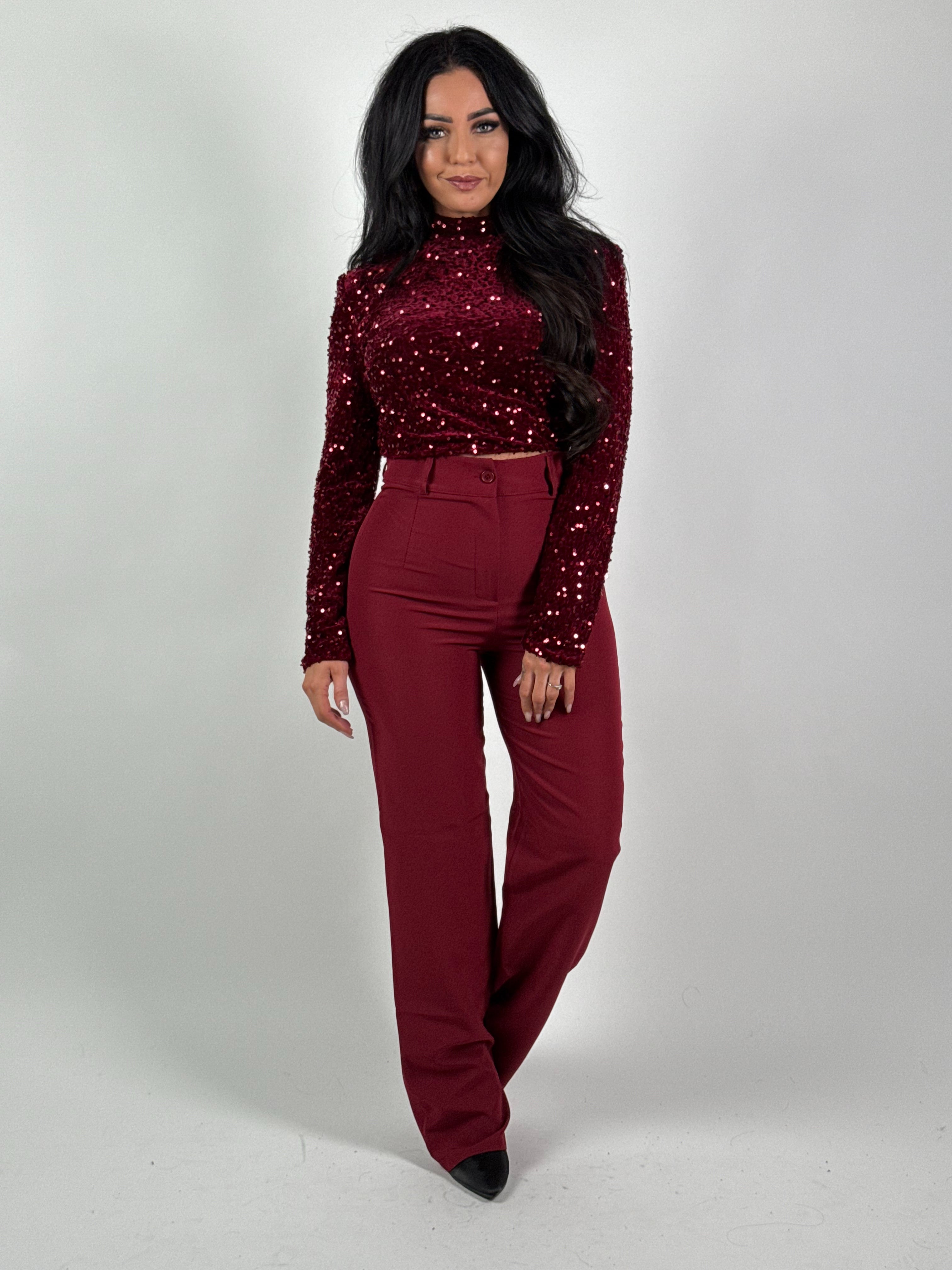 Pantalon E 212 Bordeaux