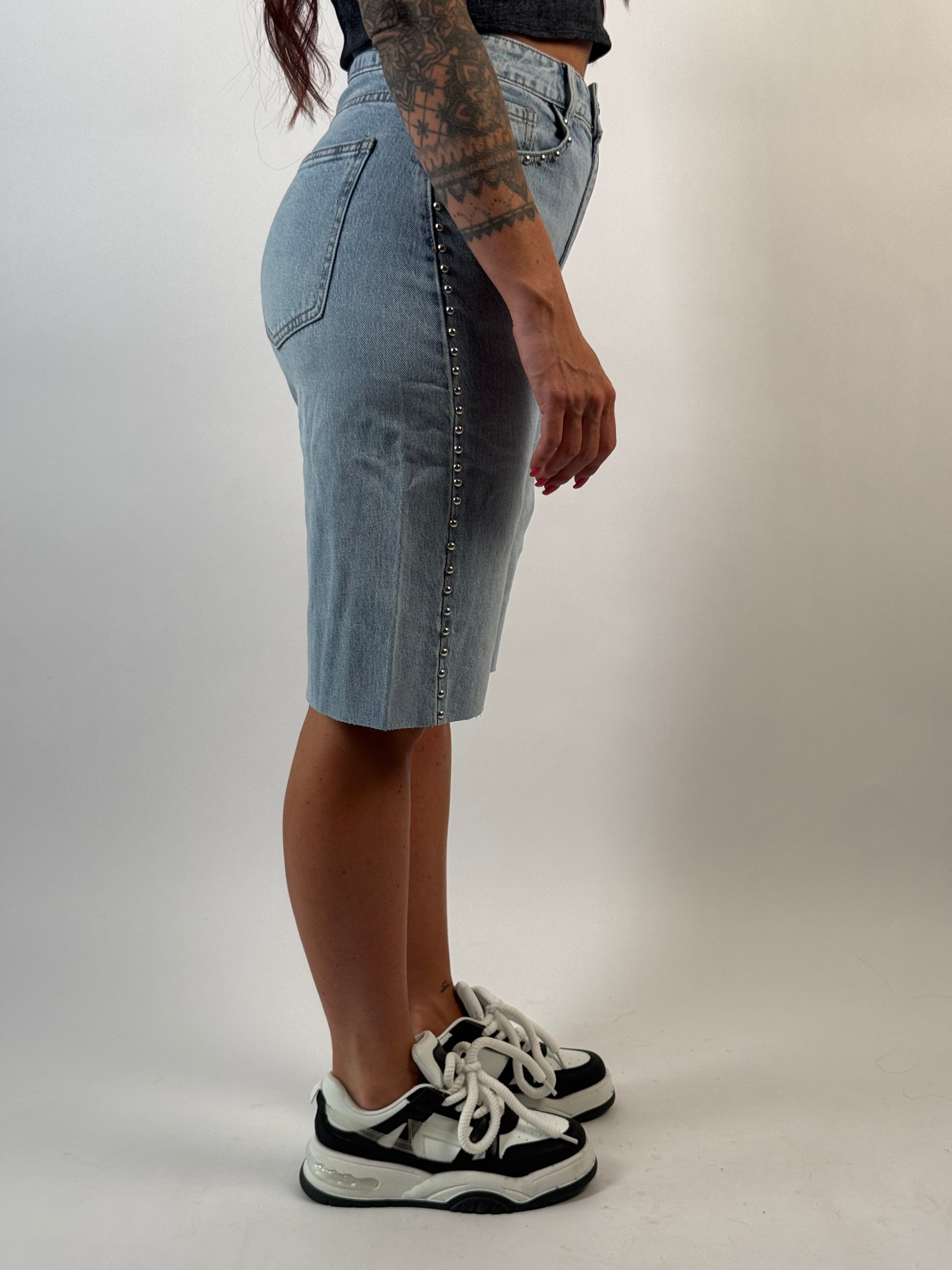 Jeans B Short 66317 Stud Blauw