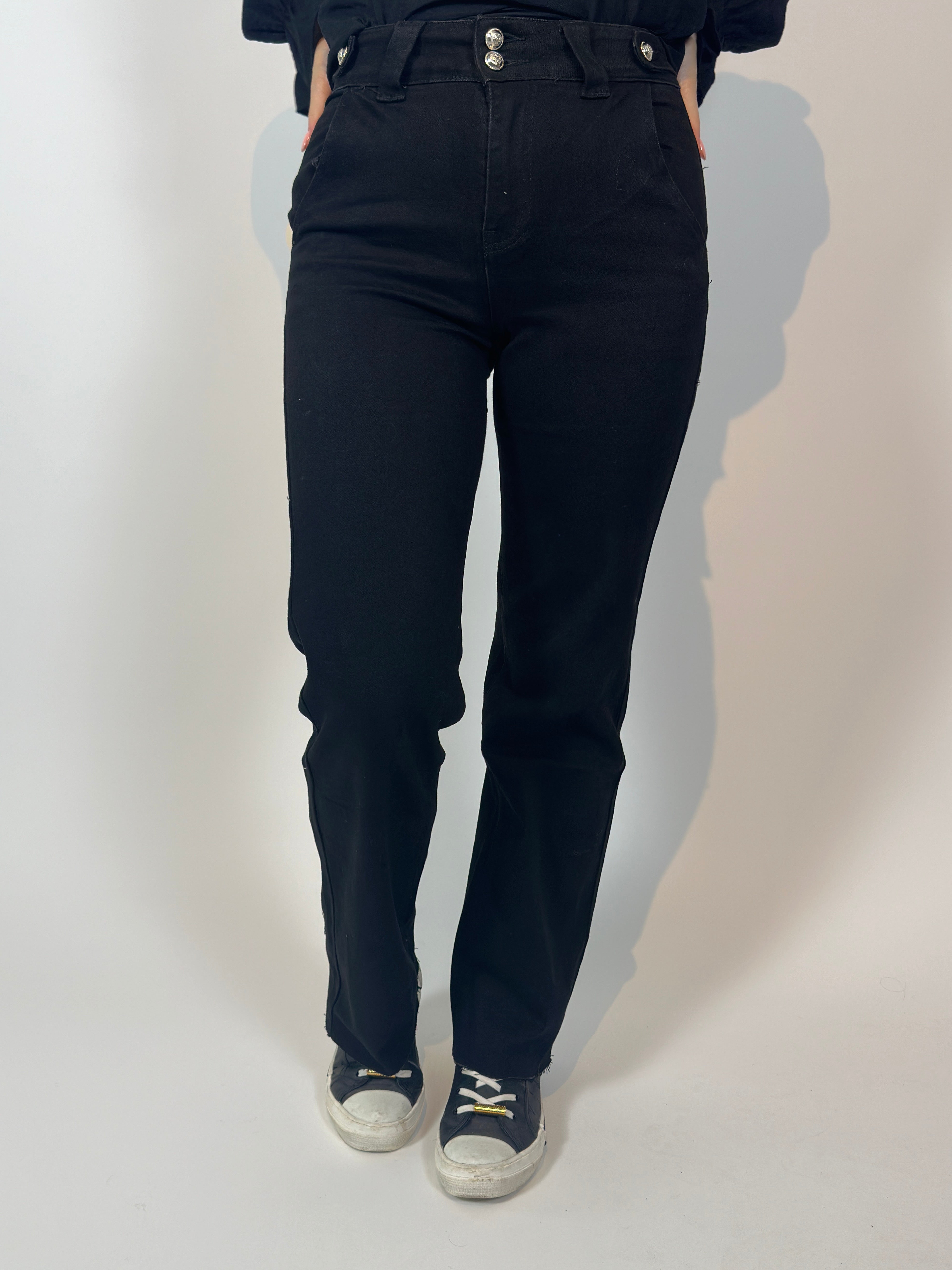 Jeans R 7308 Straight Zwart