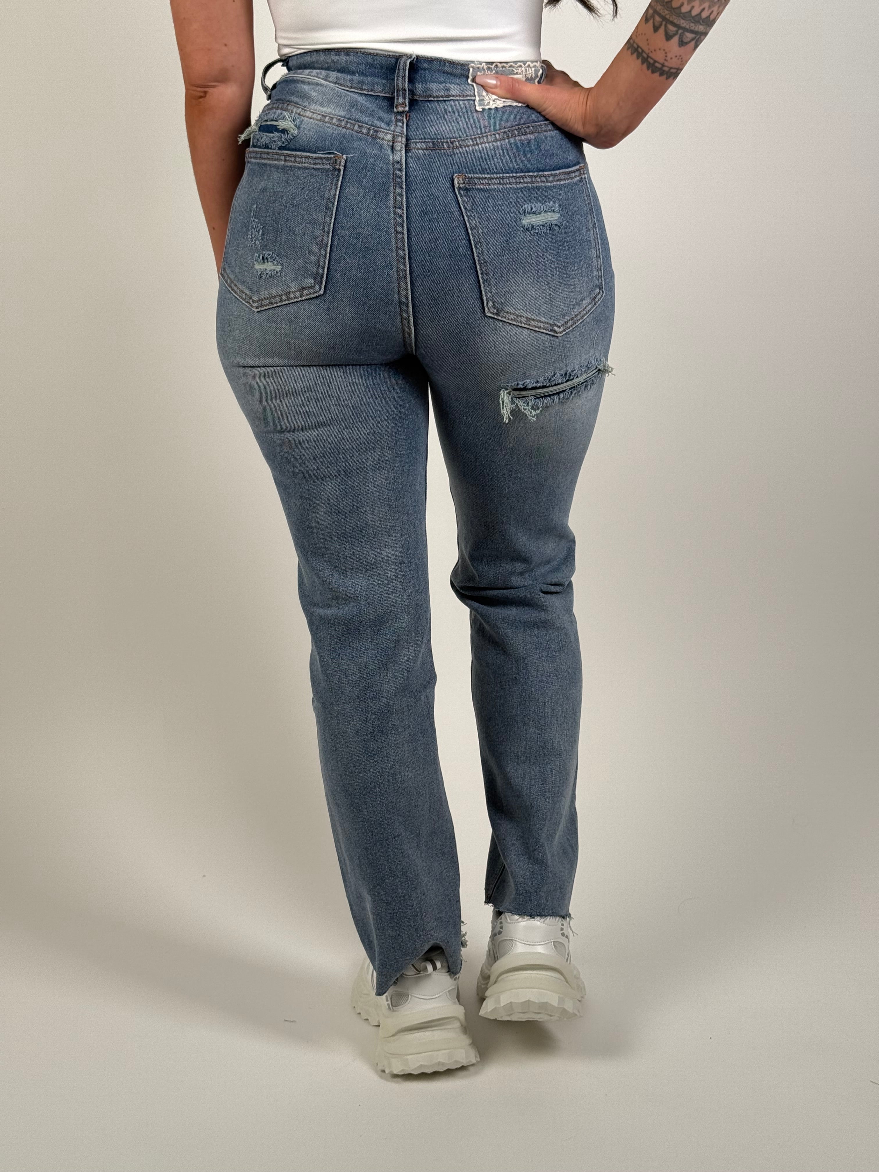 Jeans K 703-1 Straight Blauw