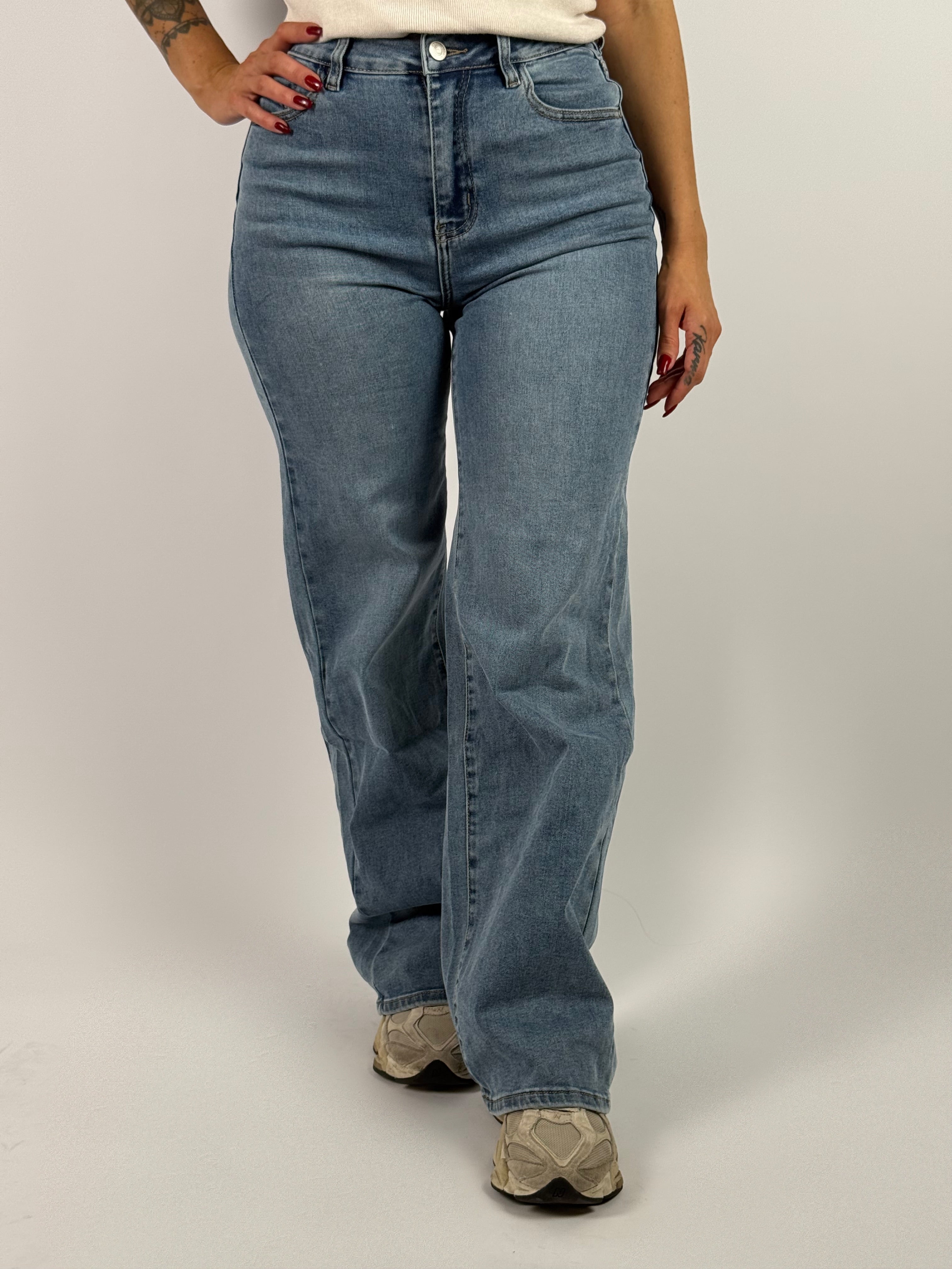 Jeans H 896-2 Wide Leg Blauw