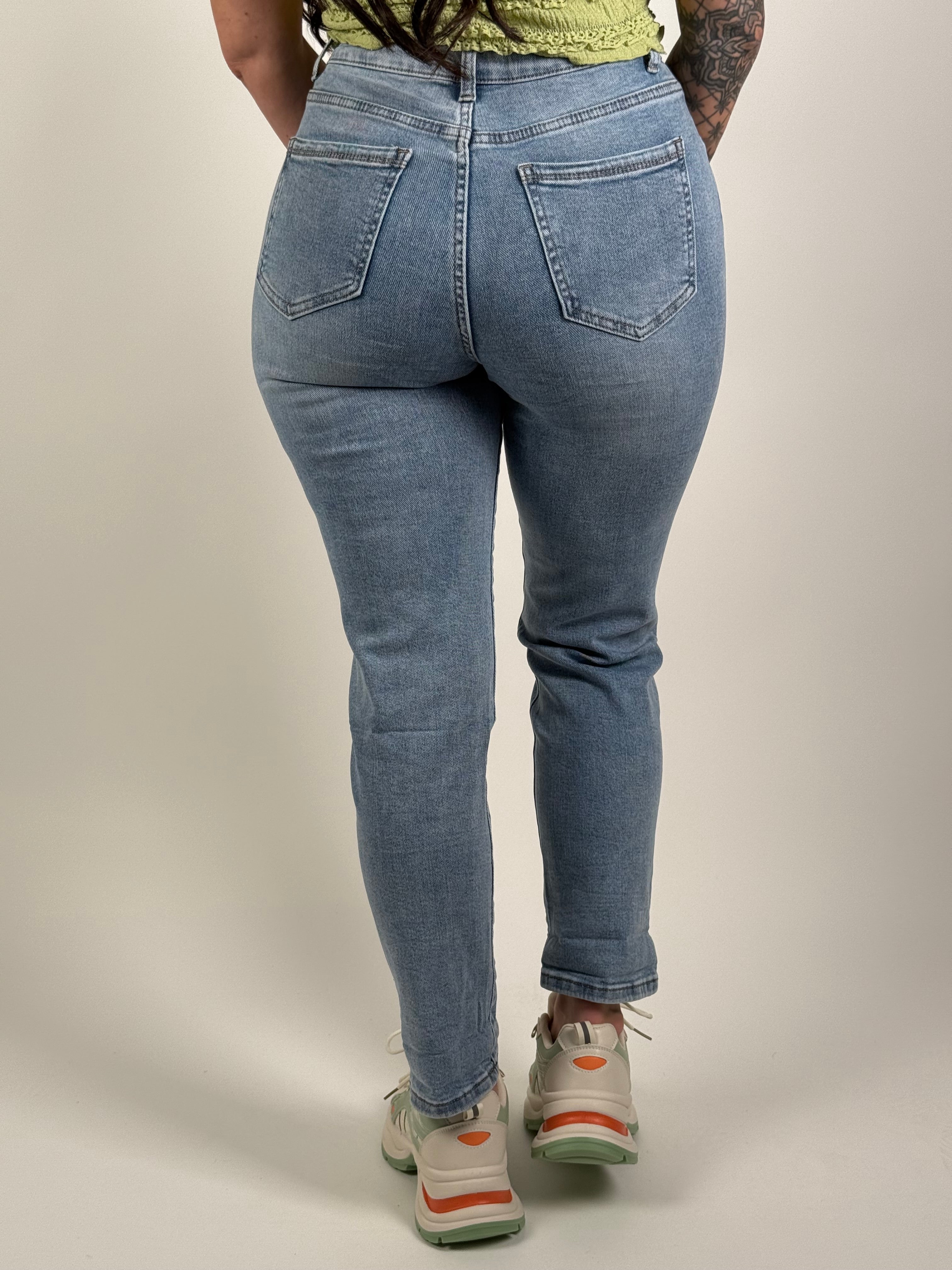 Jeans H 306-1 Mom Blauw