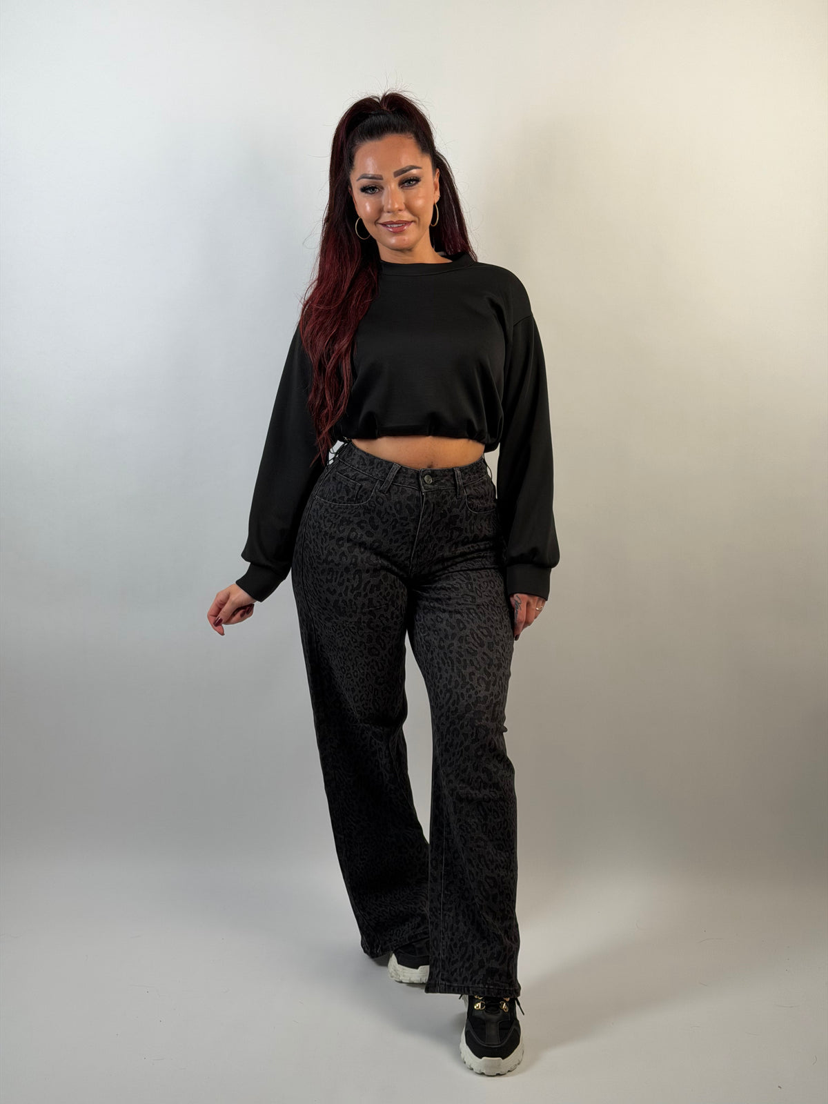 Jeans V 707 Leo Wide Zwart