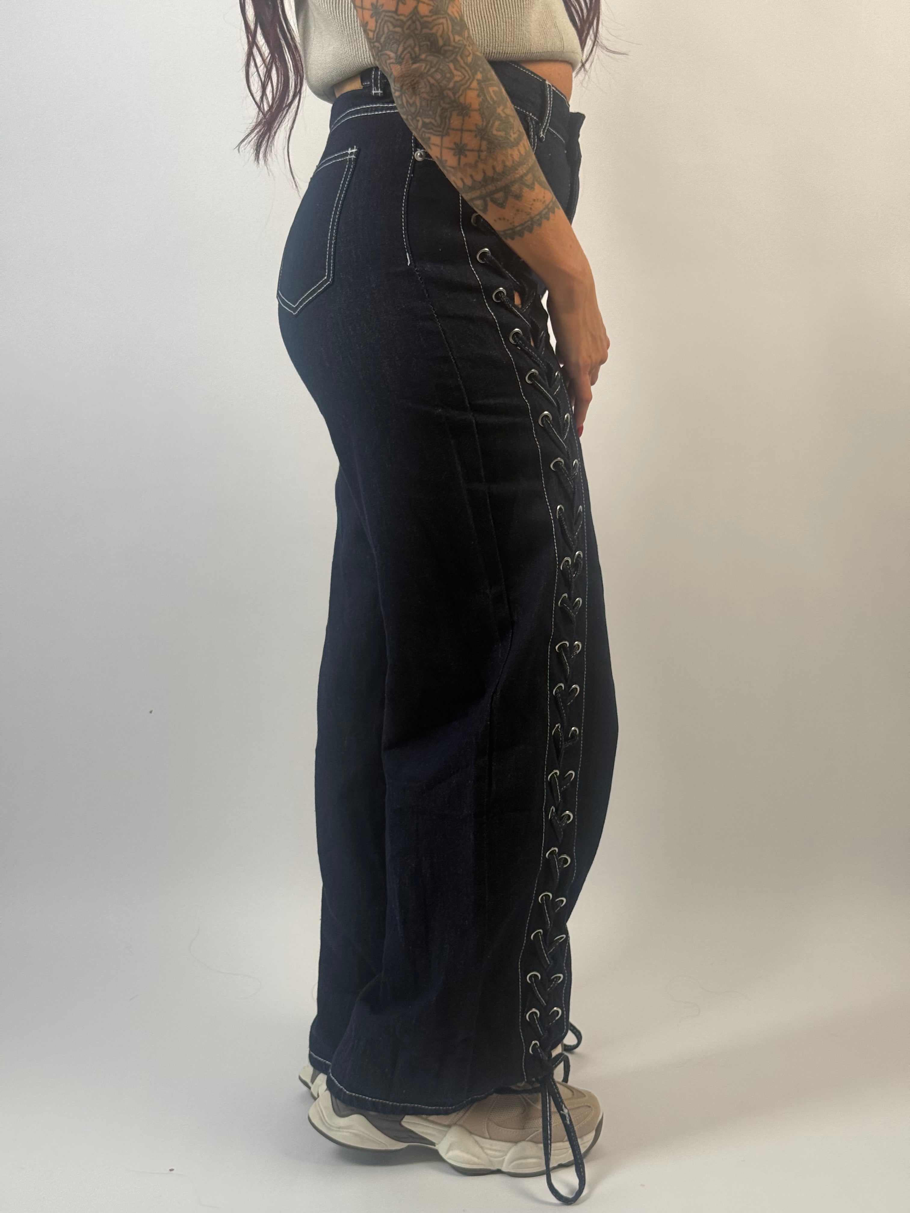 Jeans Veter Wide D. Blauw