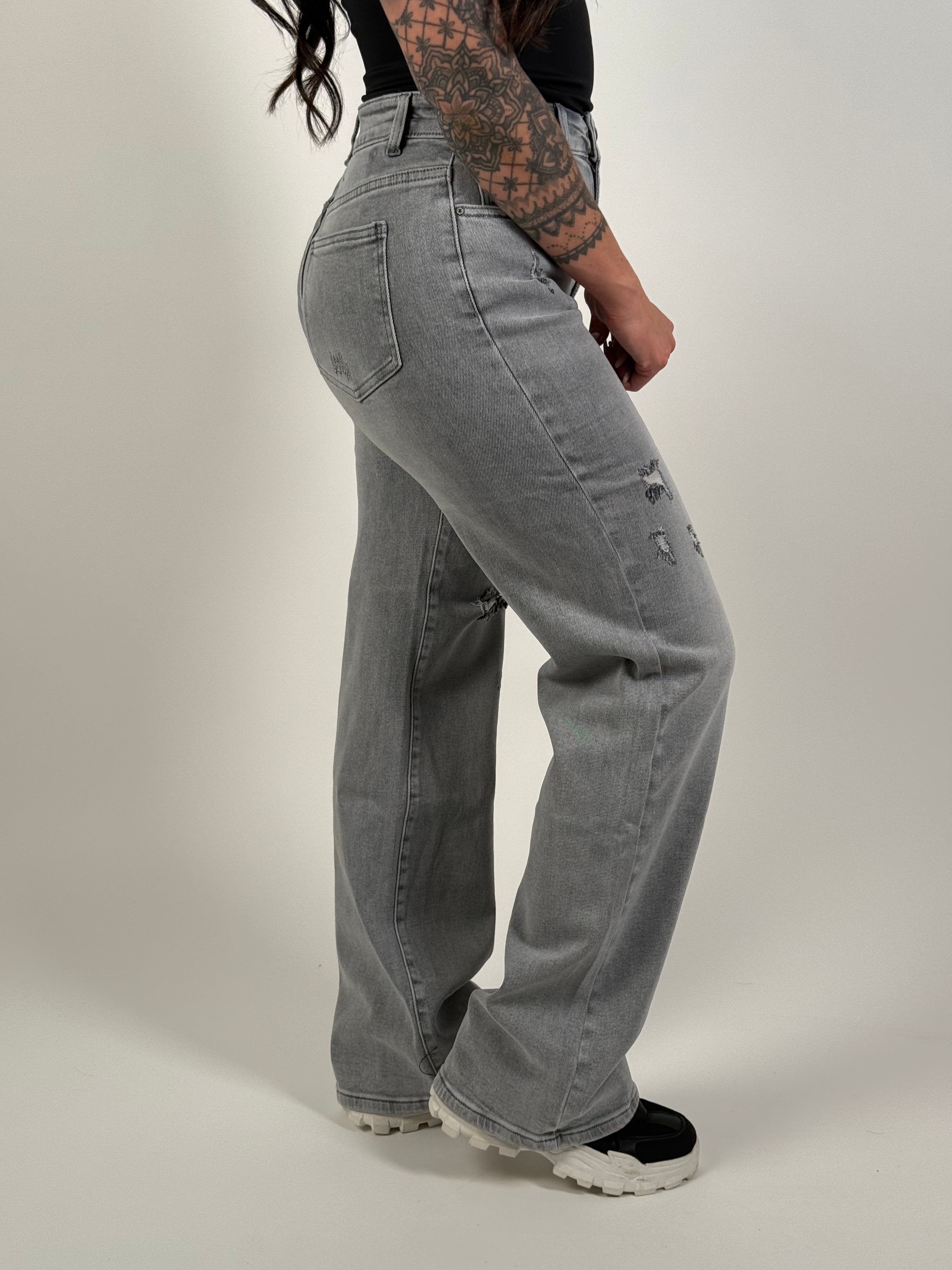 Jeans H 6647 Wide Leg Grey
