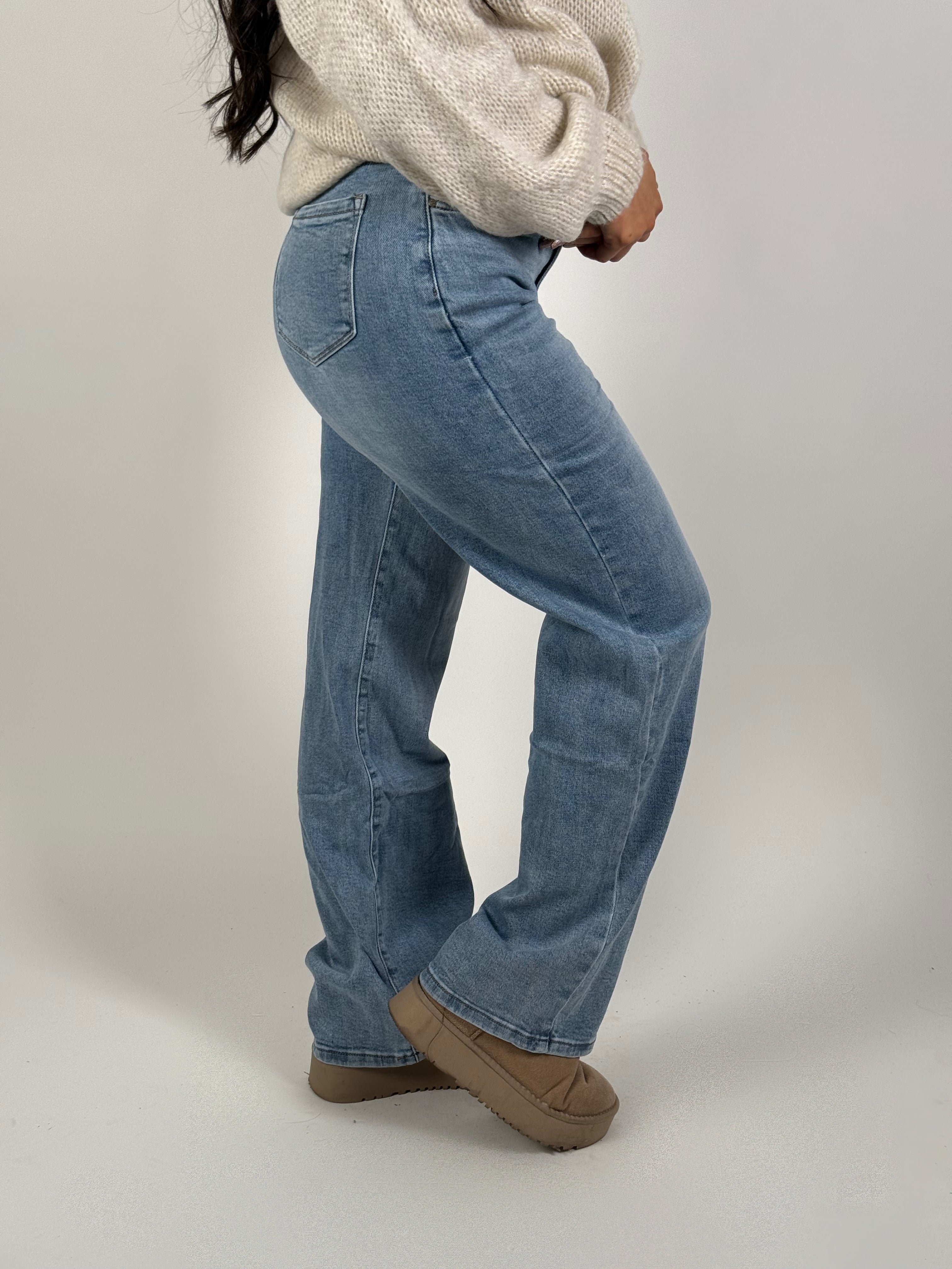 Jeans 5324-6 Wide Leg Blauw