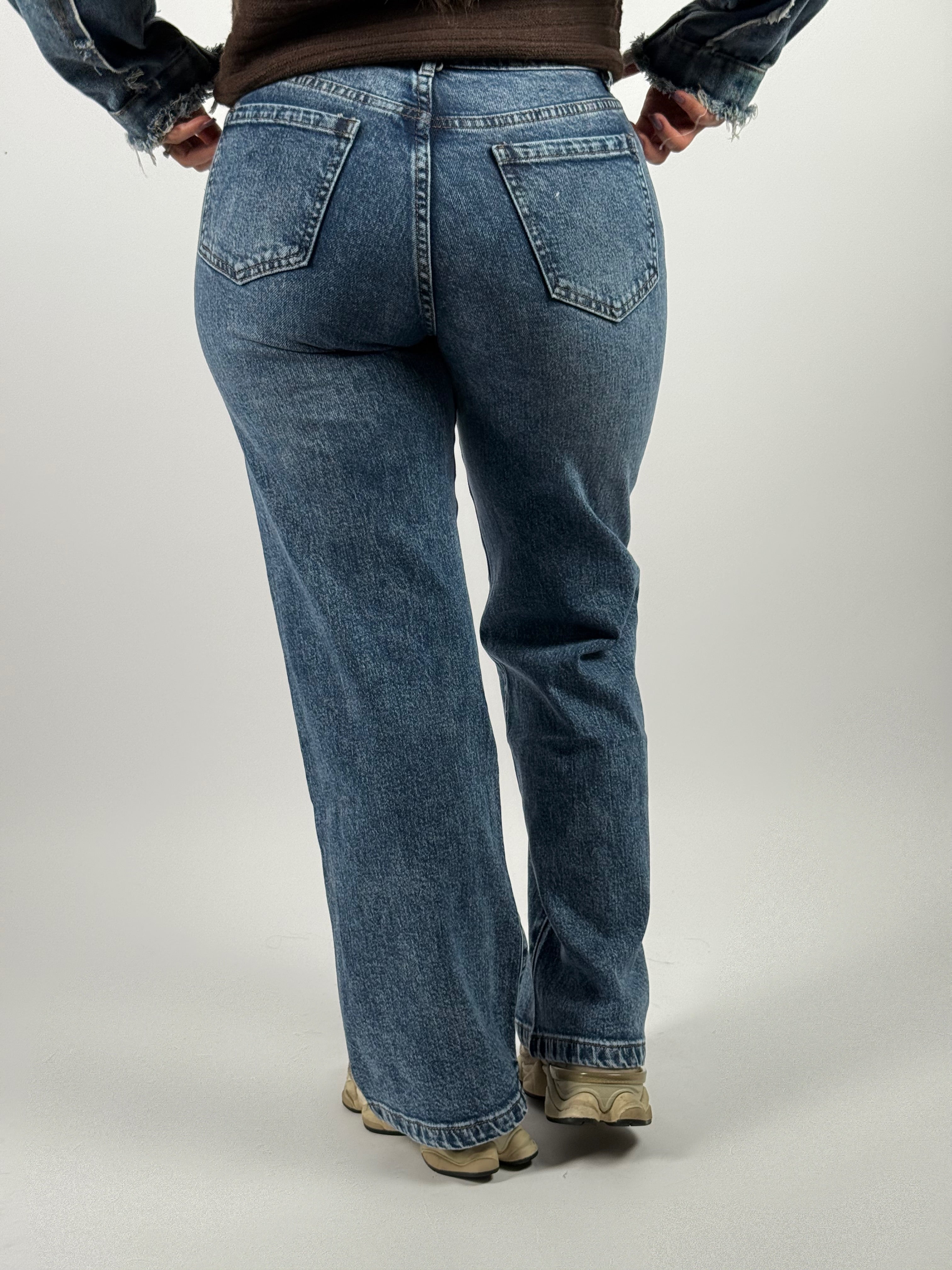 Jeans B 66197 Wide Leg Blauw