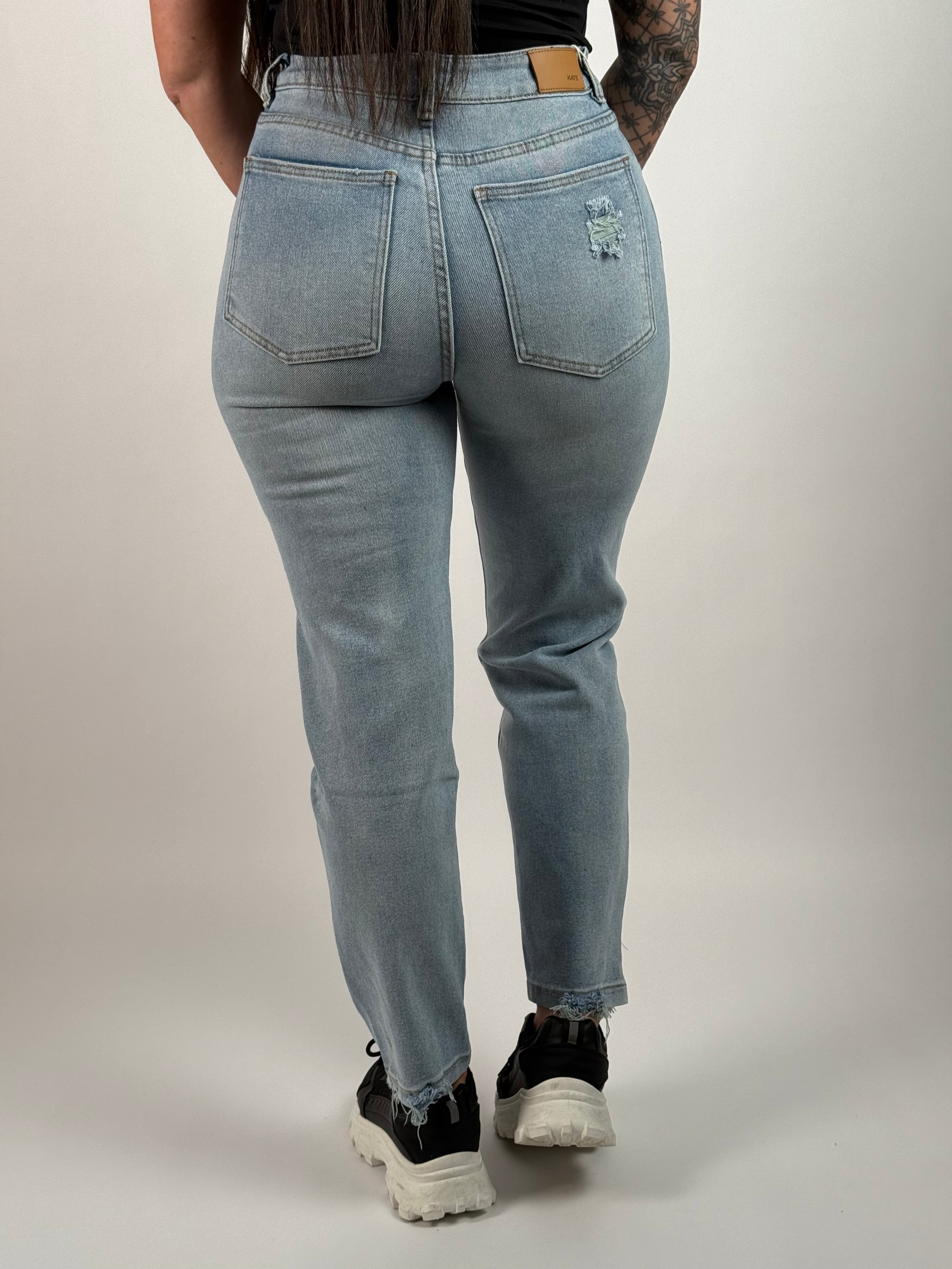 Jeans K 712 Mom Blauw