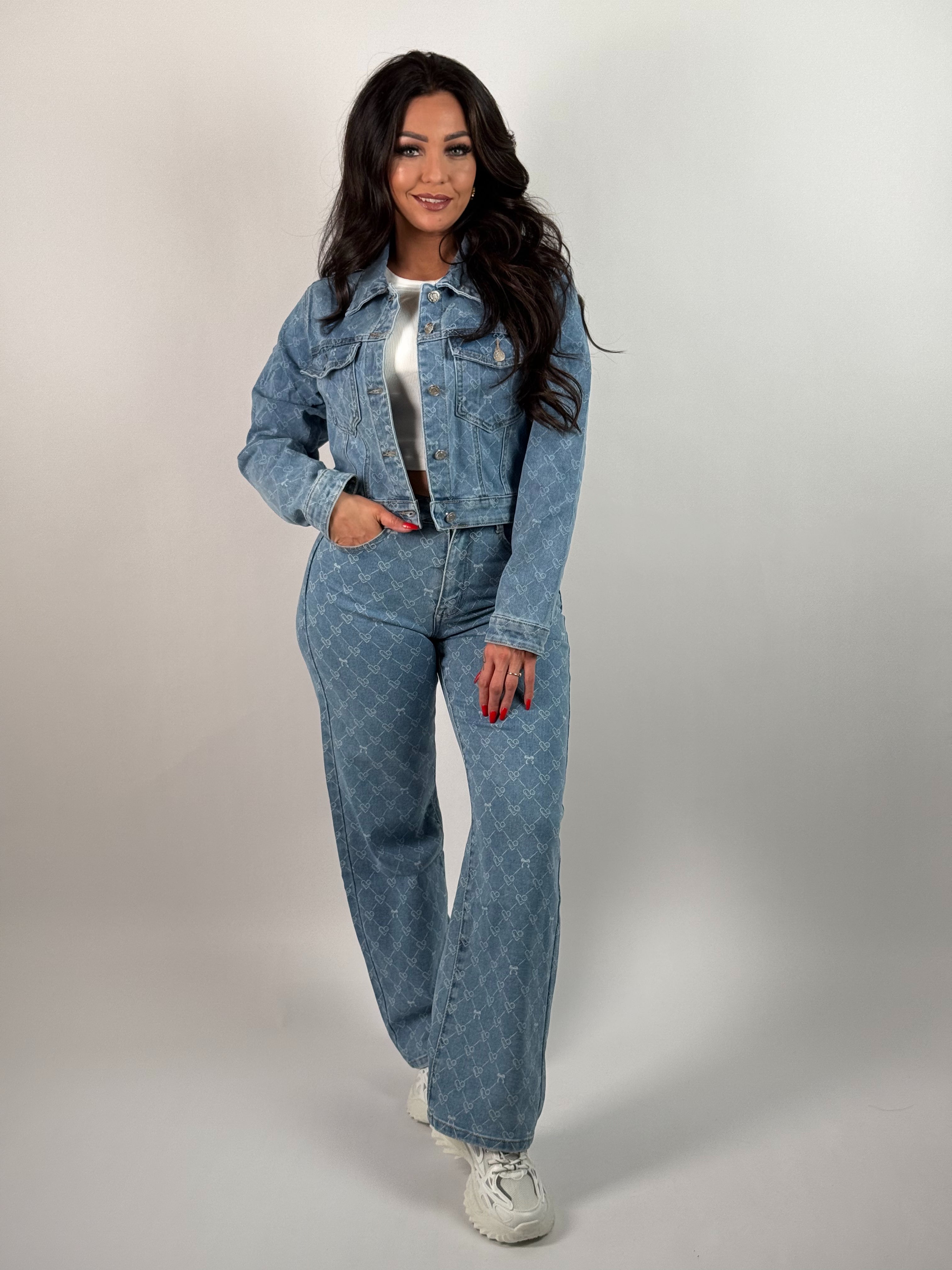Jeans B 66095 Wide Leg Blauw