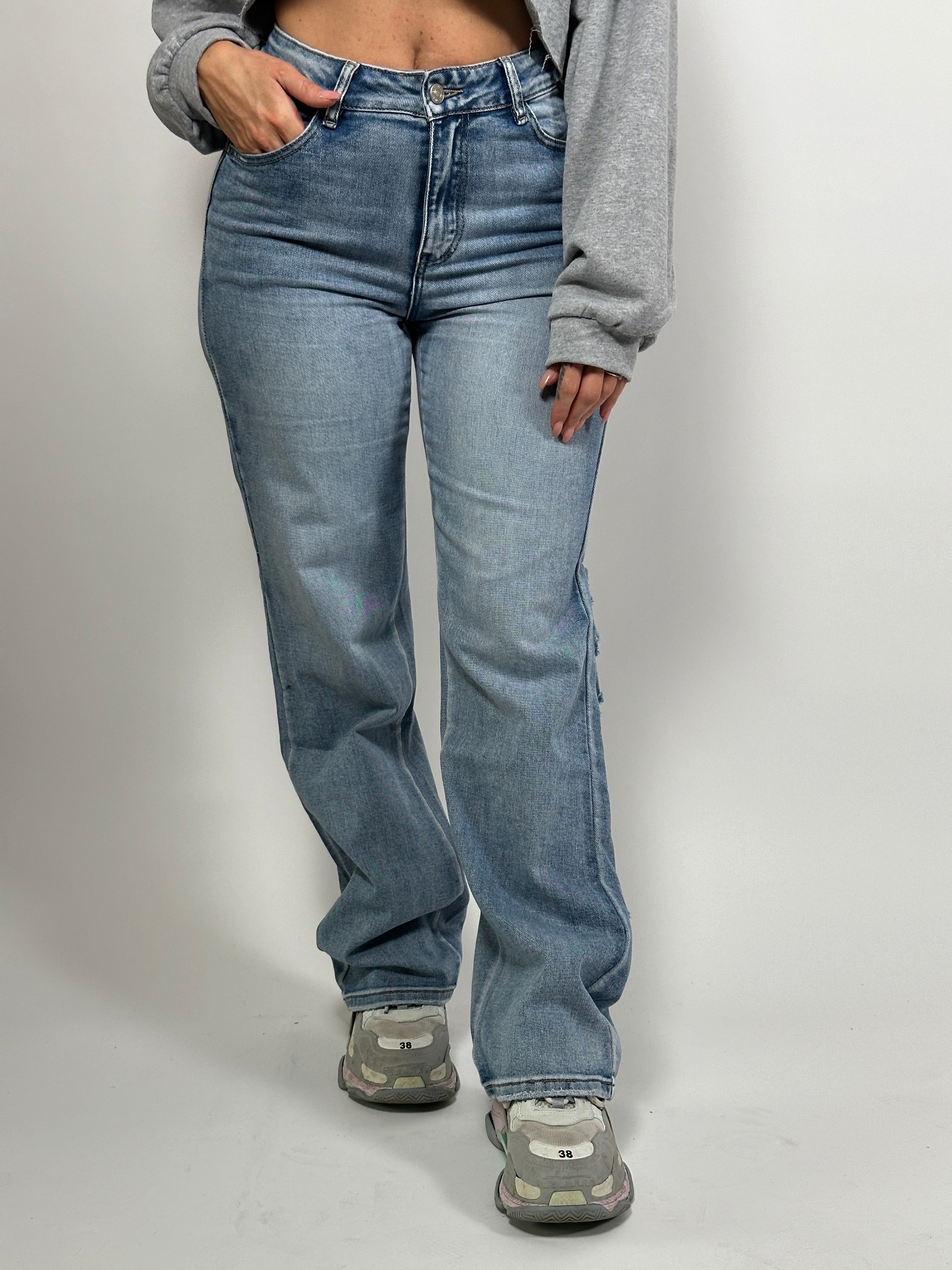 Jeans H 805-1 Wide Leg Blauw