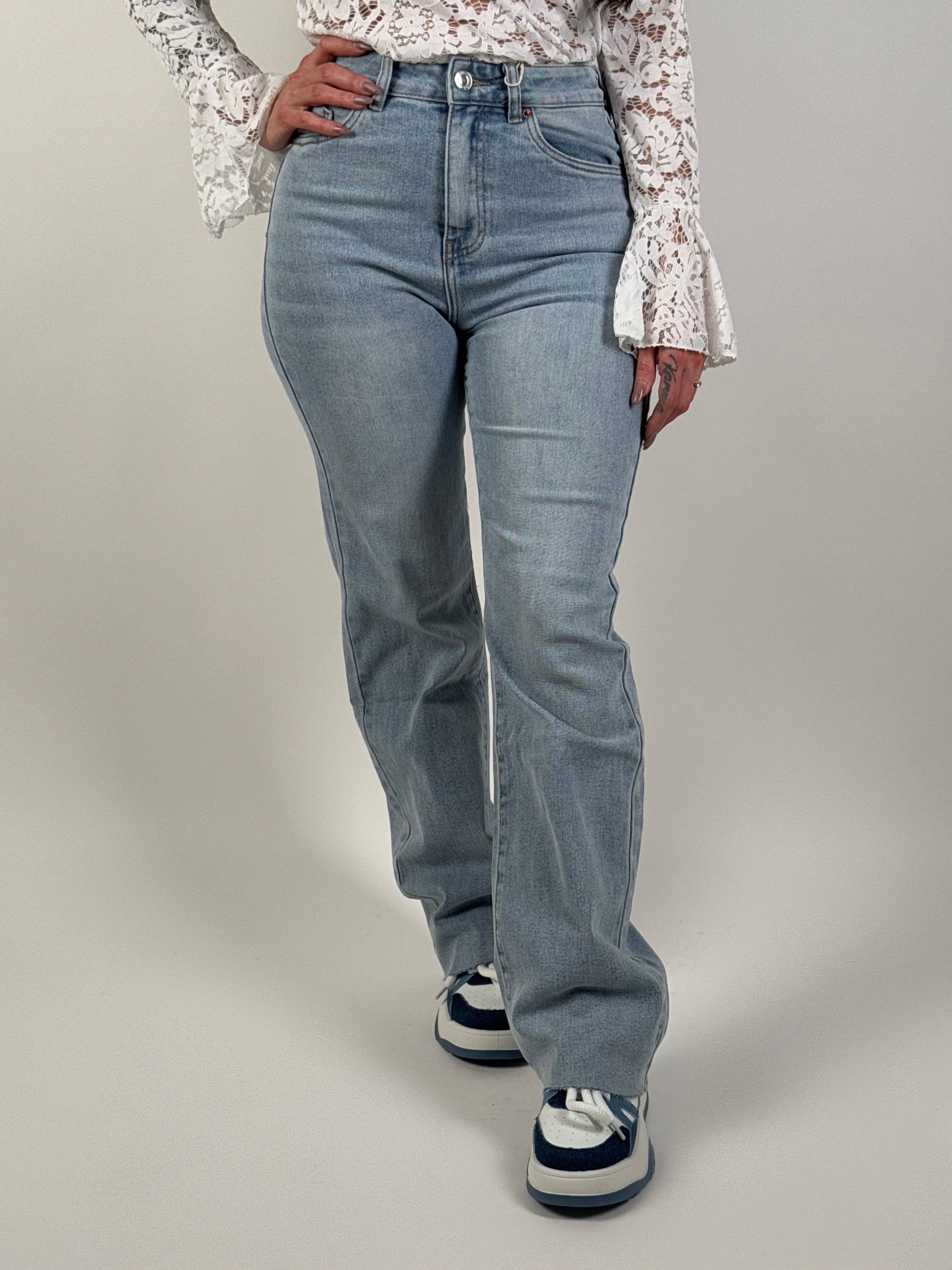 Jeans V 8646 Wide Leg Blauw