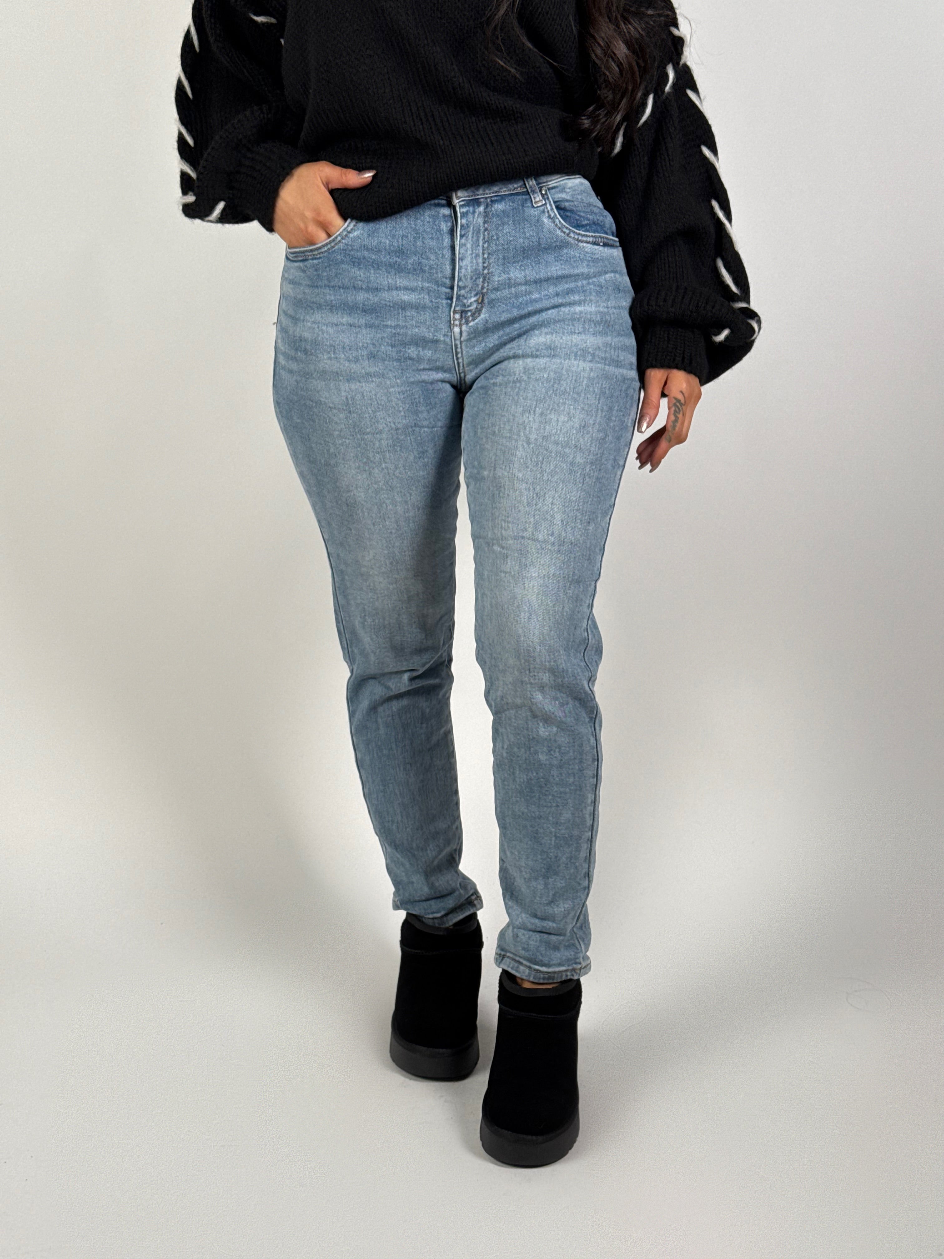 Jeans H 306-3 Mom Blauw