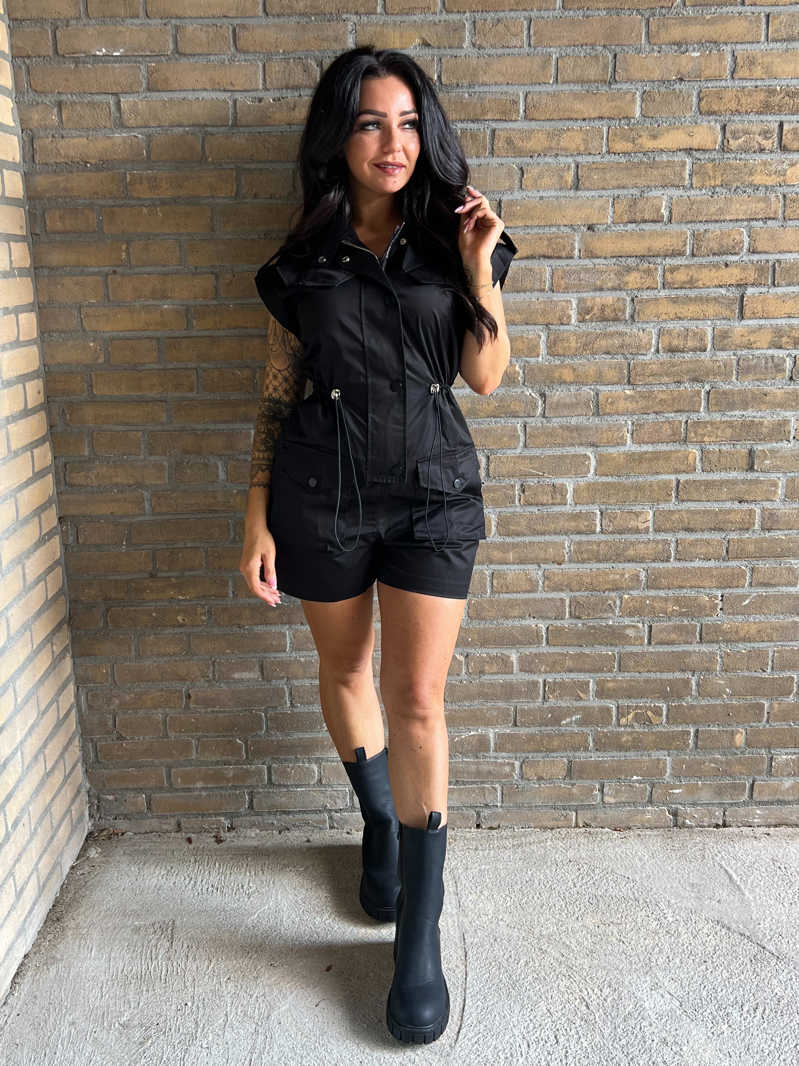 Playsuit Pocket Black