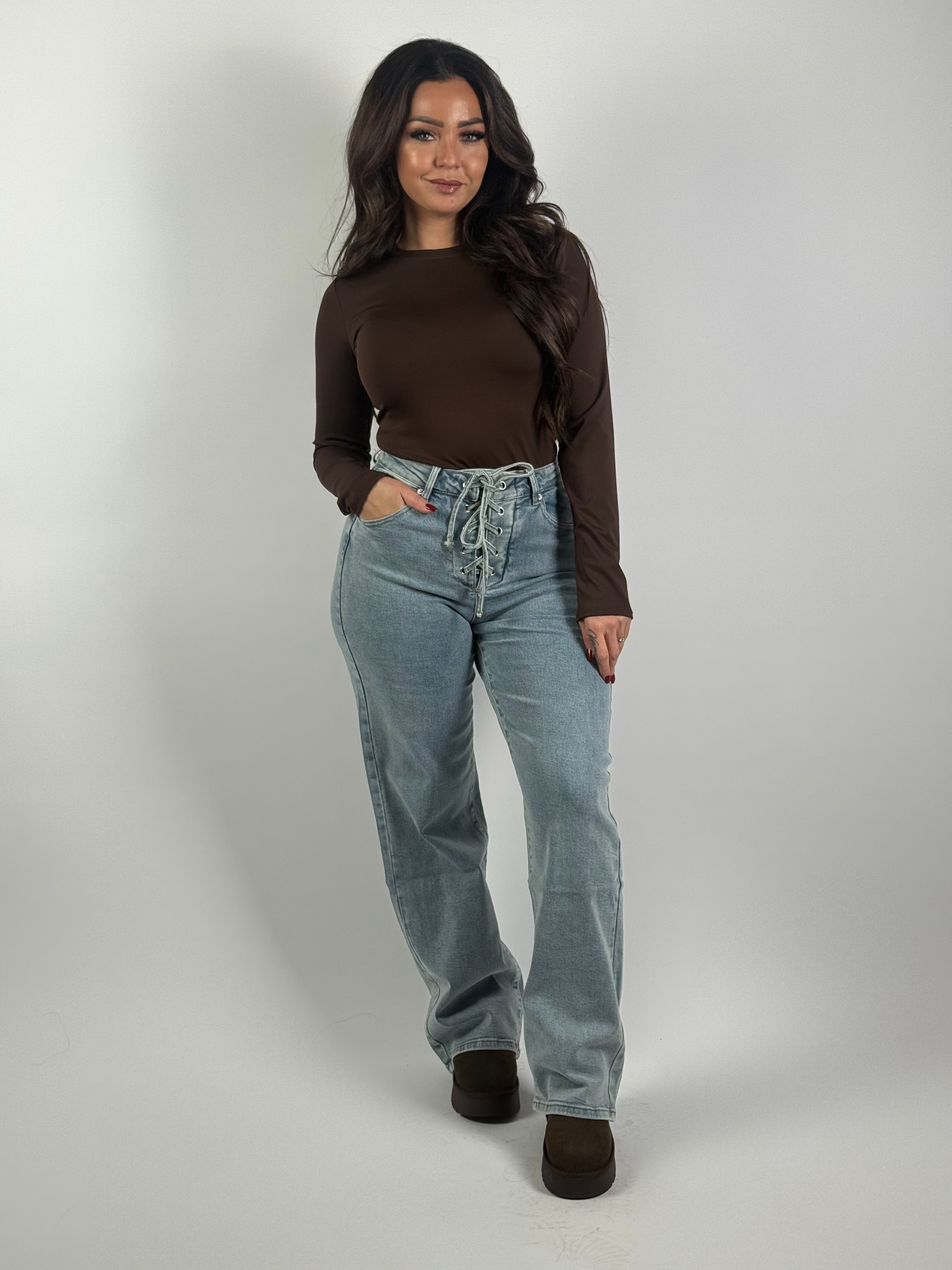 Jeans L 3367-2 Veter Wide Leg Blauw