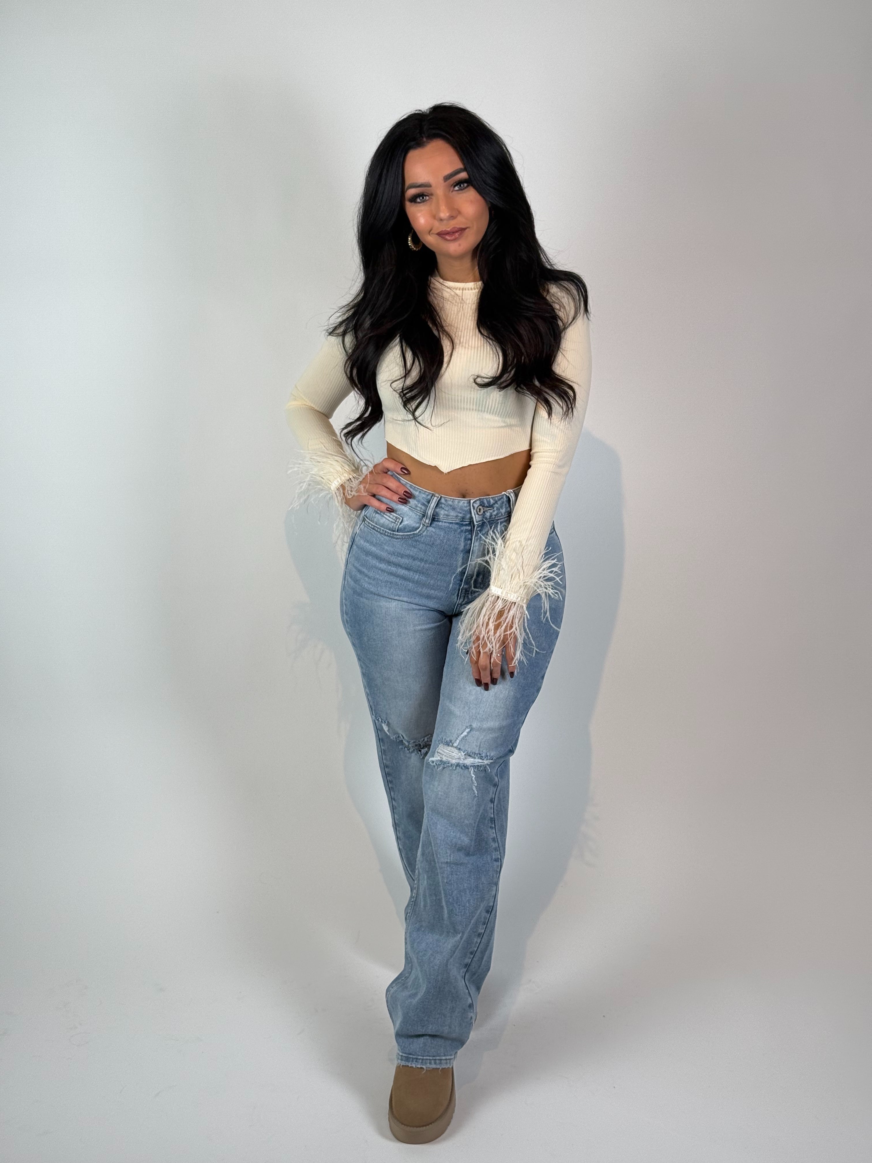 Top Flam Veer Beige