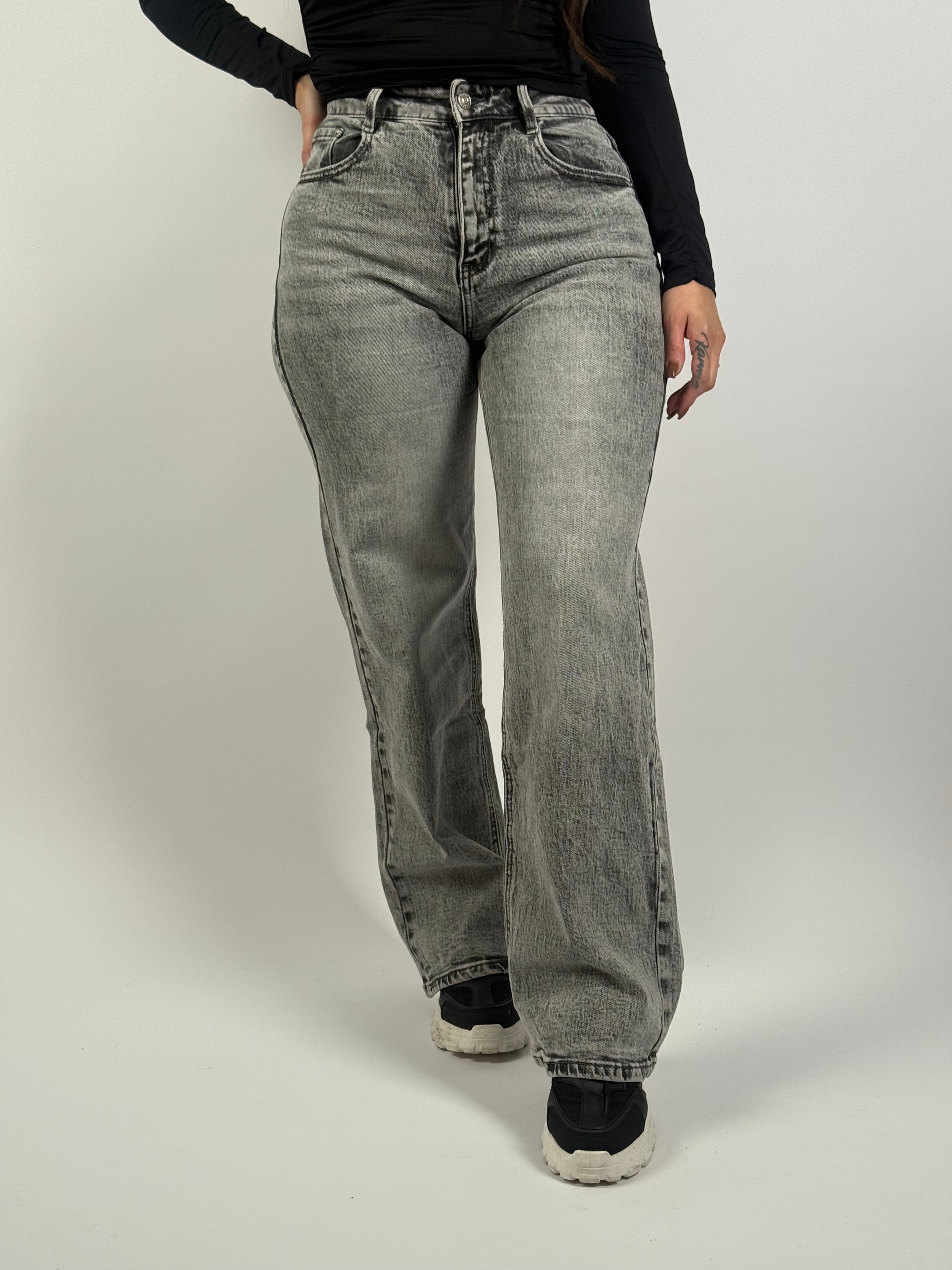 Jeans F 5337 Wide Leg Grijs