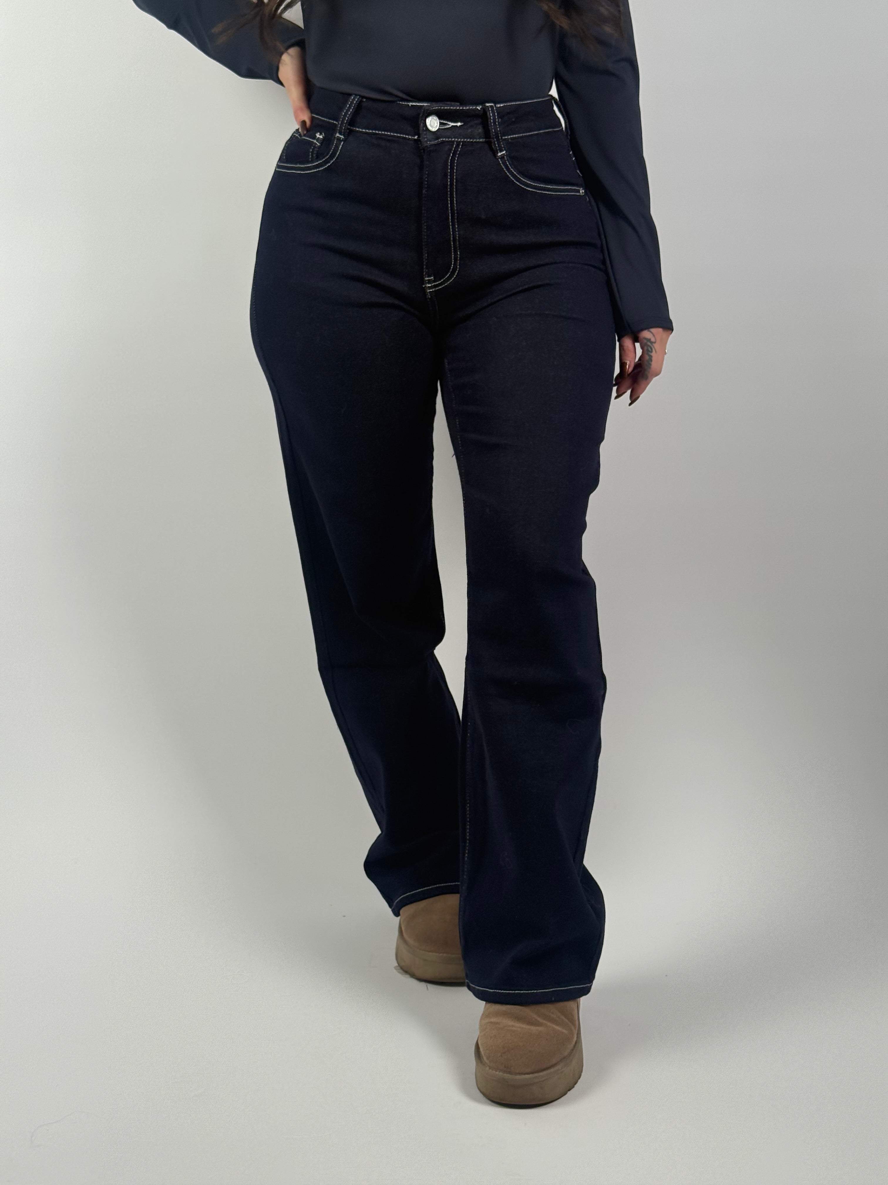 Jeans L 6285-7 Loose Straight D. Blauw
