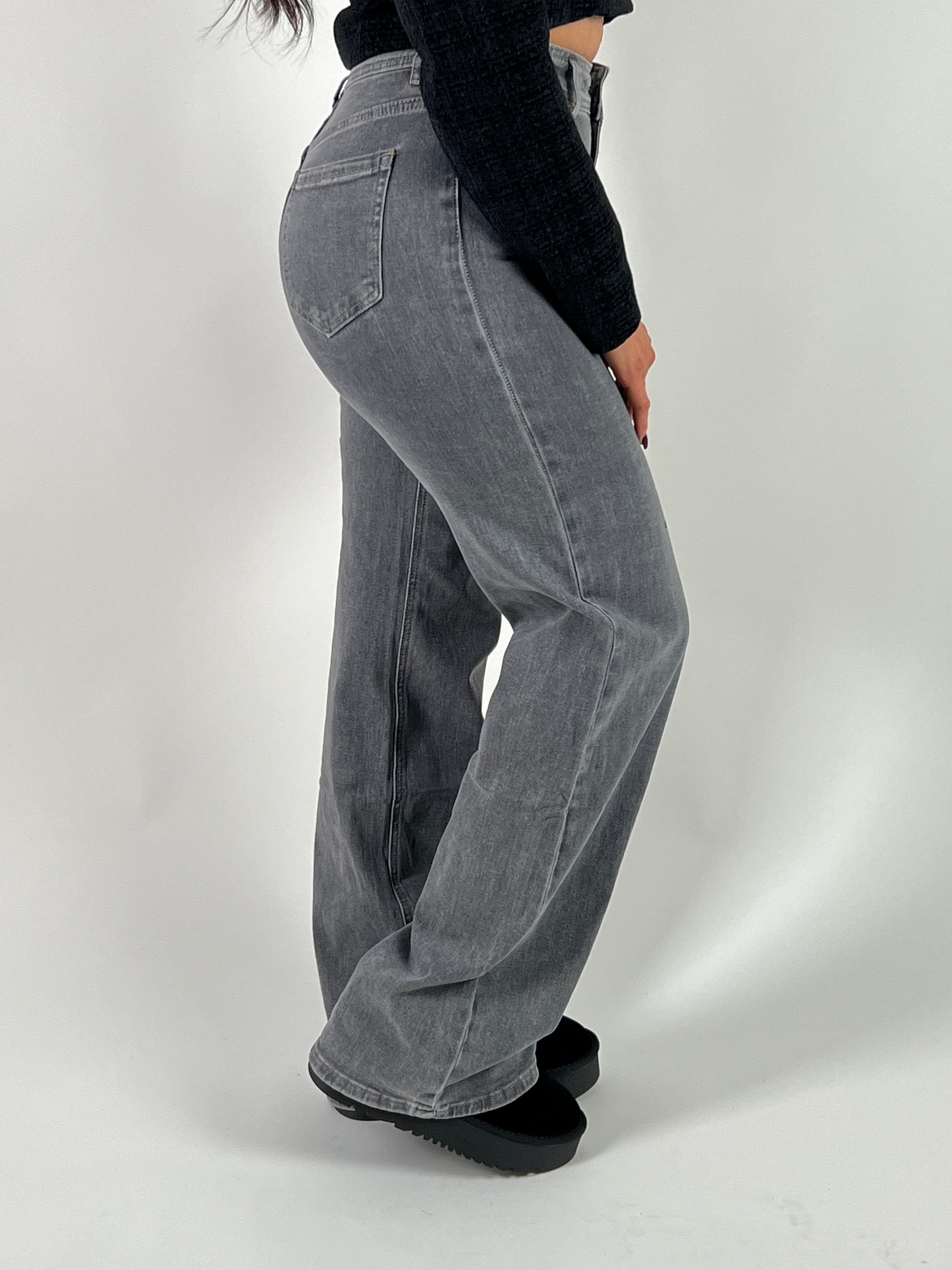 Jeans 6640 Wide Leg Grijs