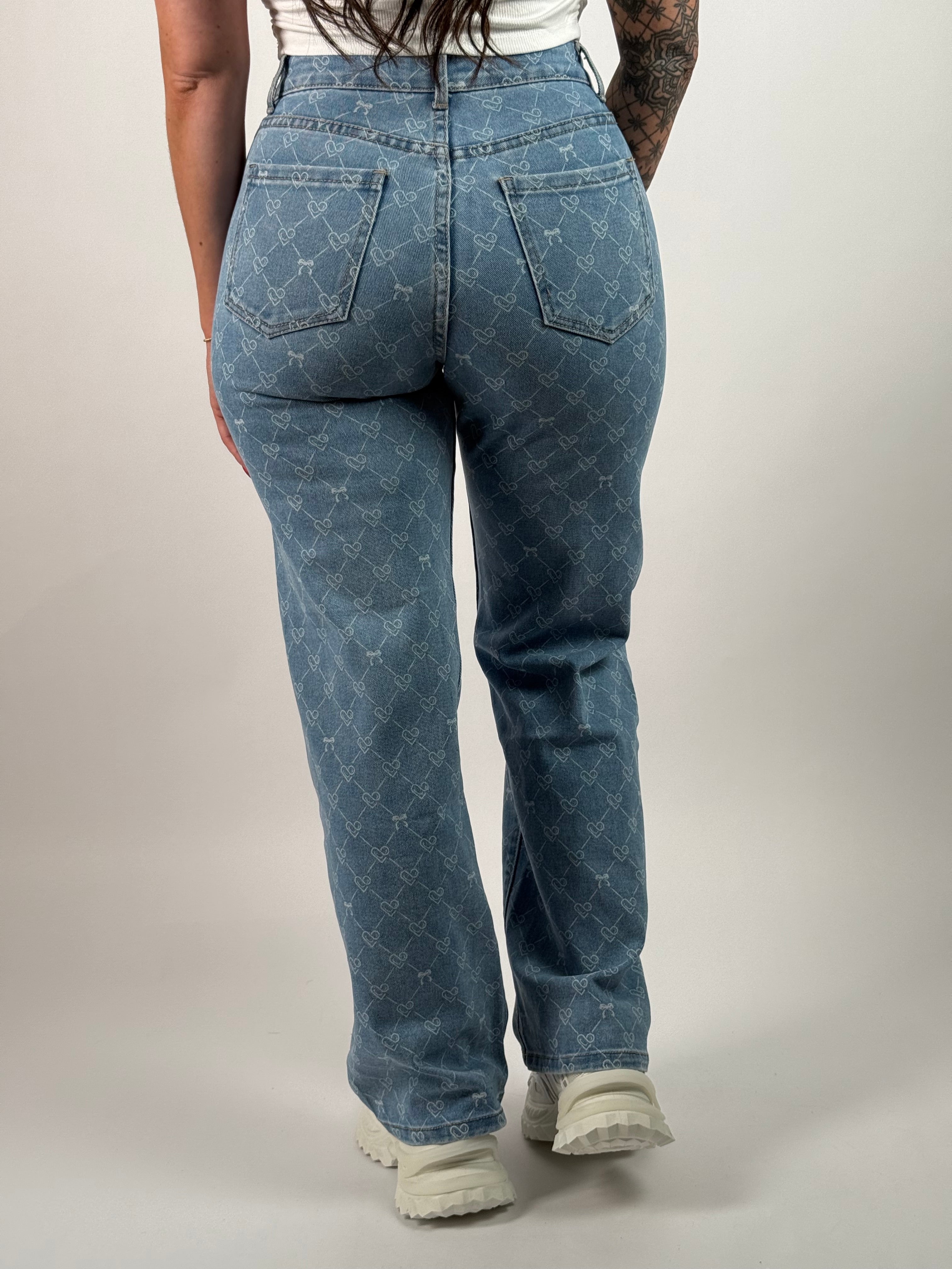 Jeans B 66095 Wide Leg Blauw