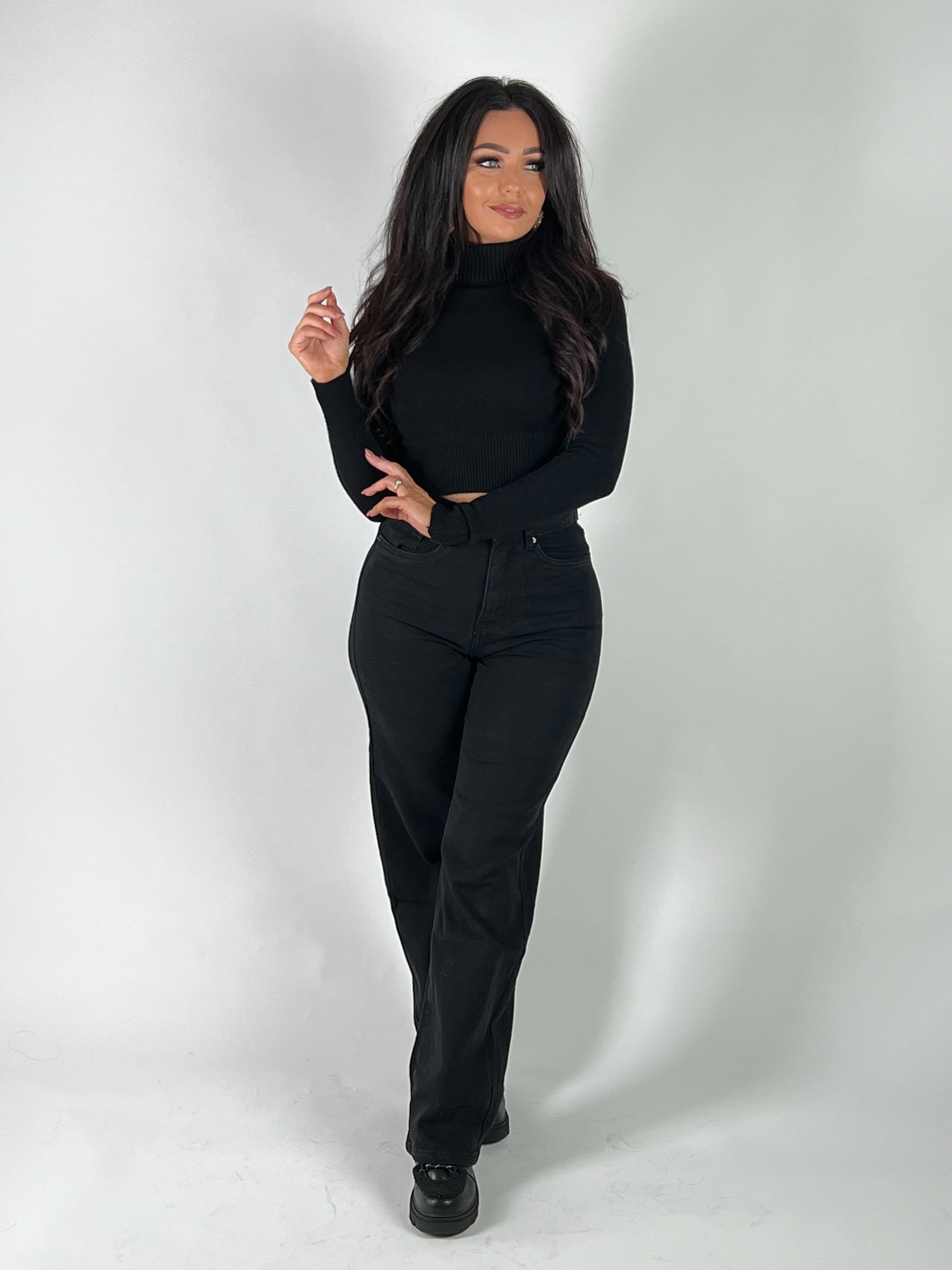 Jeans R 7308-2 Straight Zwart