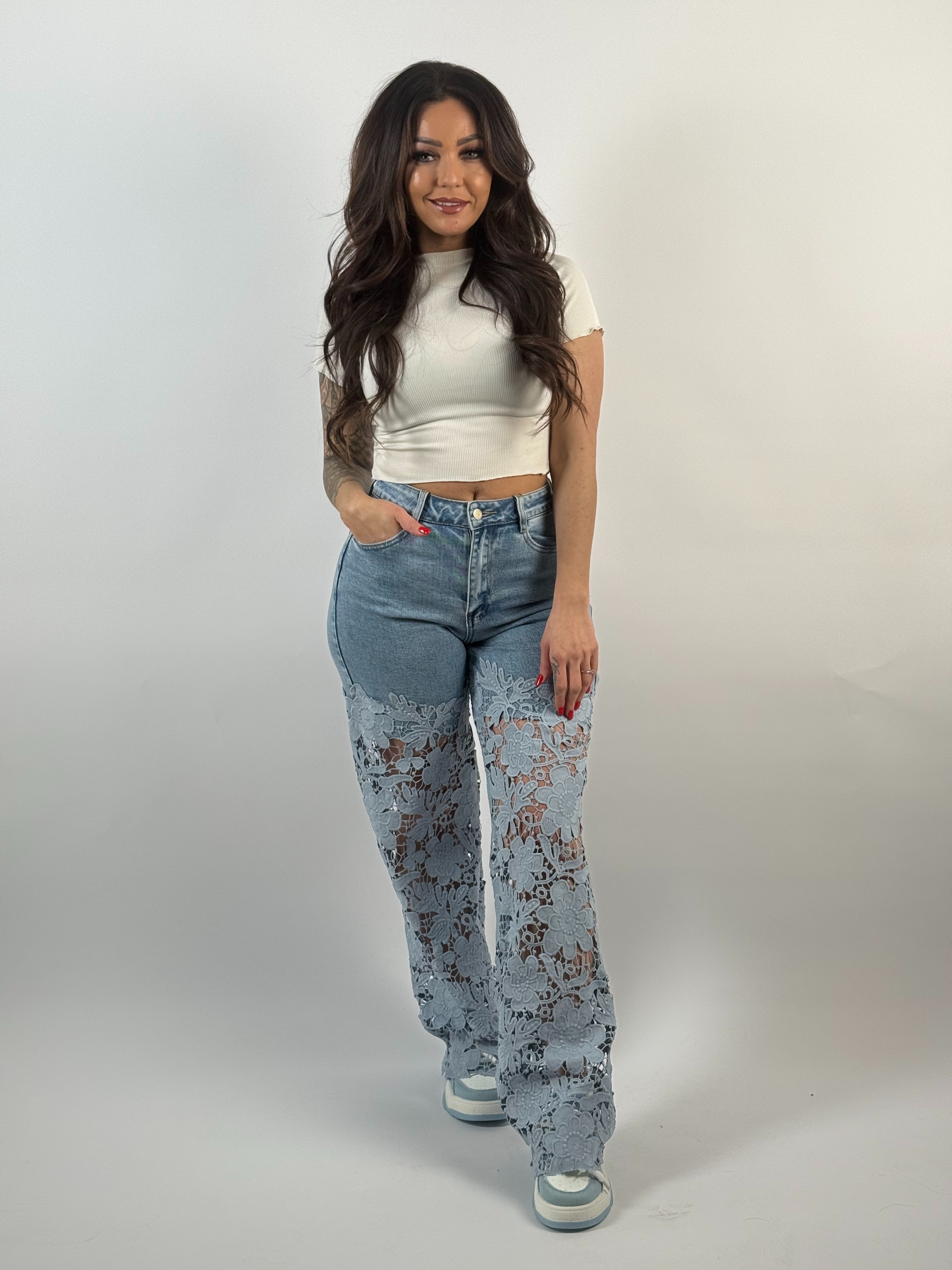 Jeans M 1128 Kant Wide Blauw