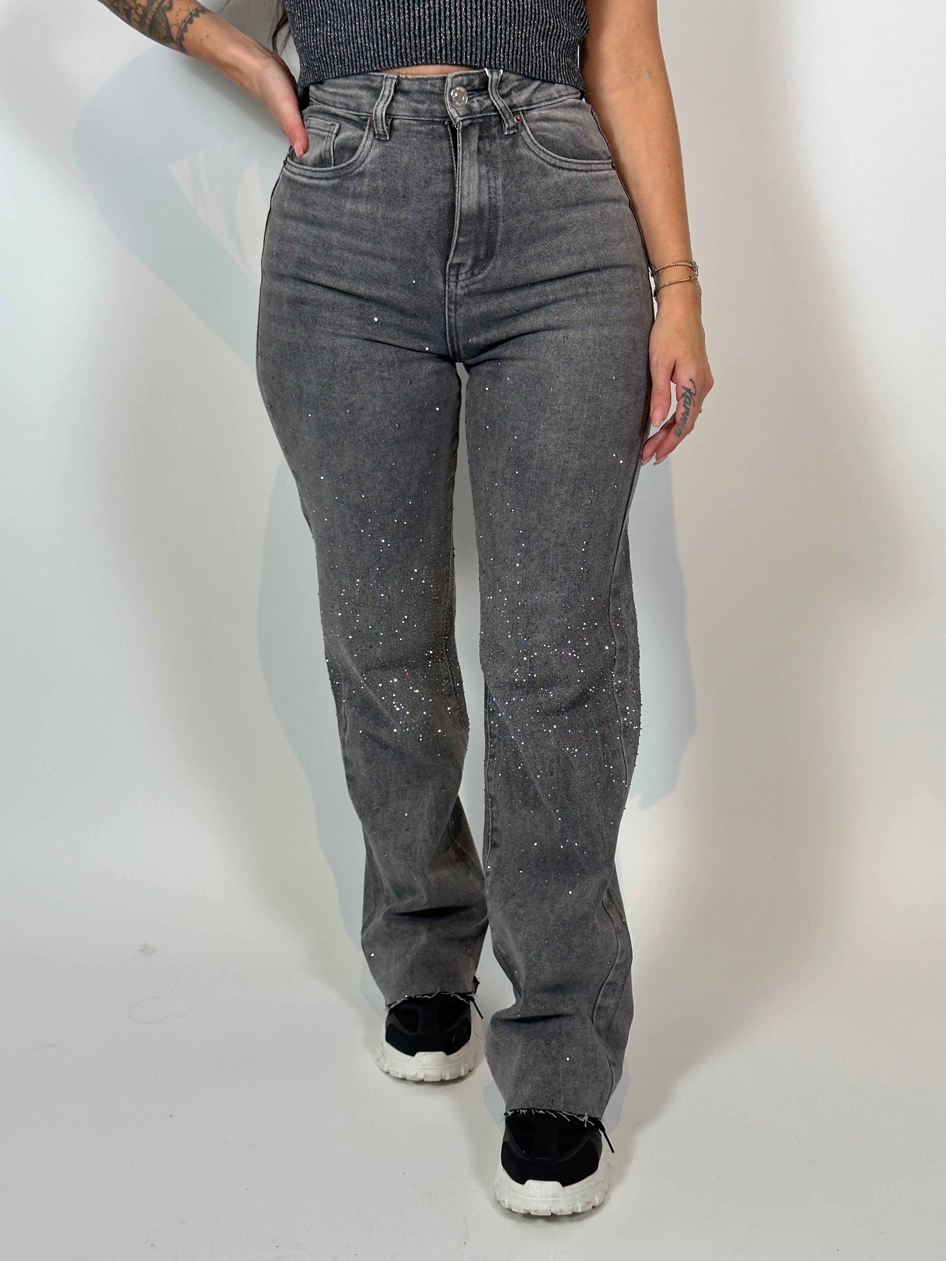 Jeans V 268 Wide Leg Stone Grey